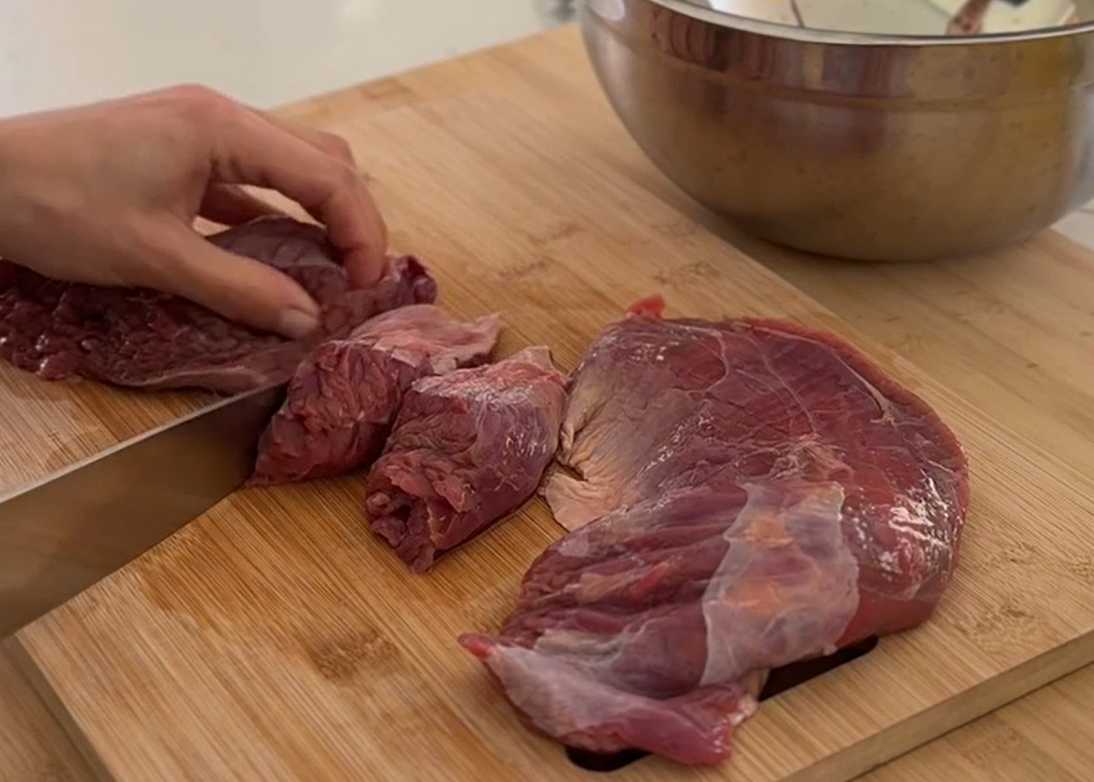 Bœuf haché frais avec légumes et riz - Étape 1