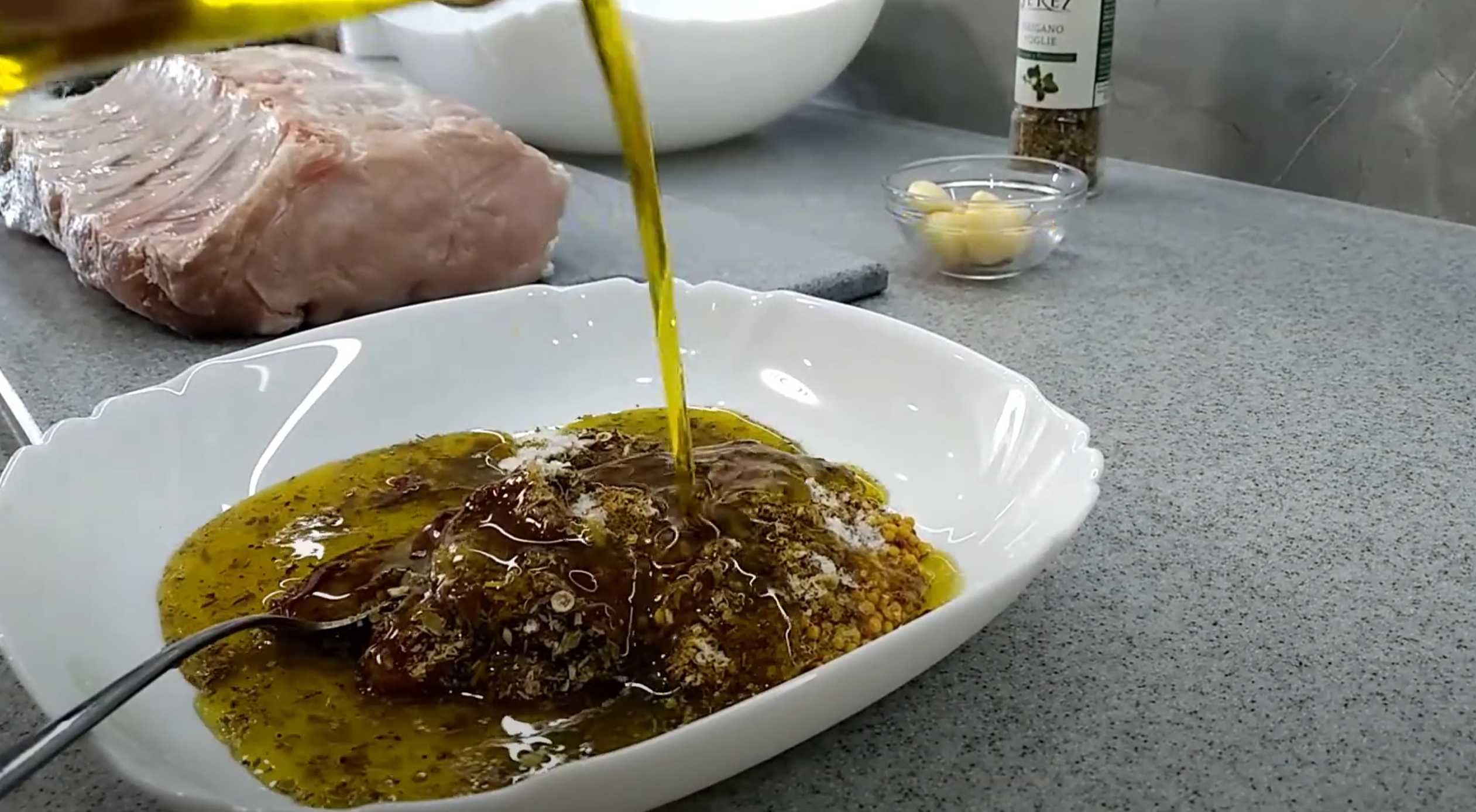 Longe de porc avec os - Étape 1