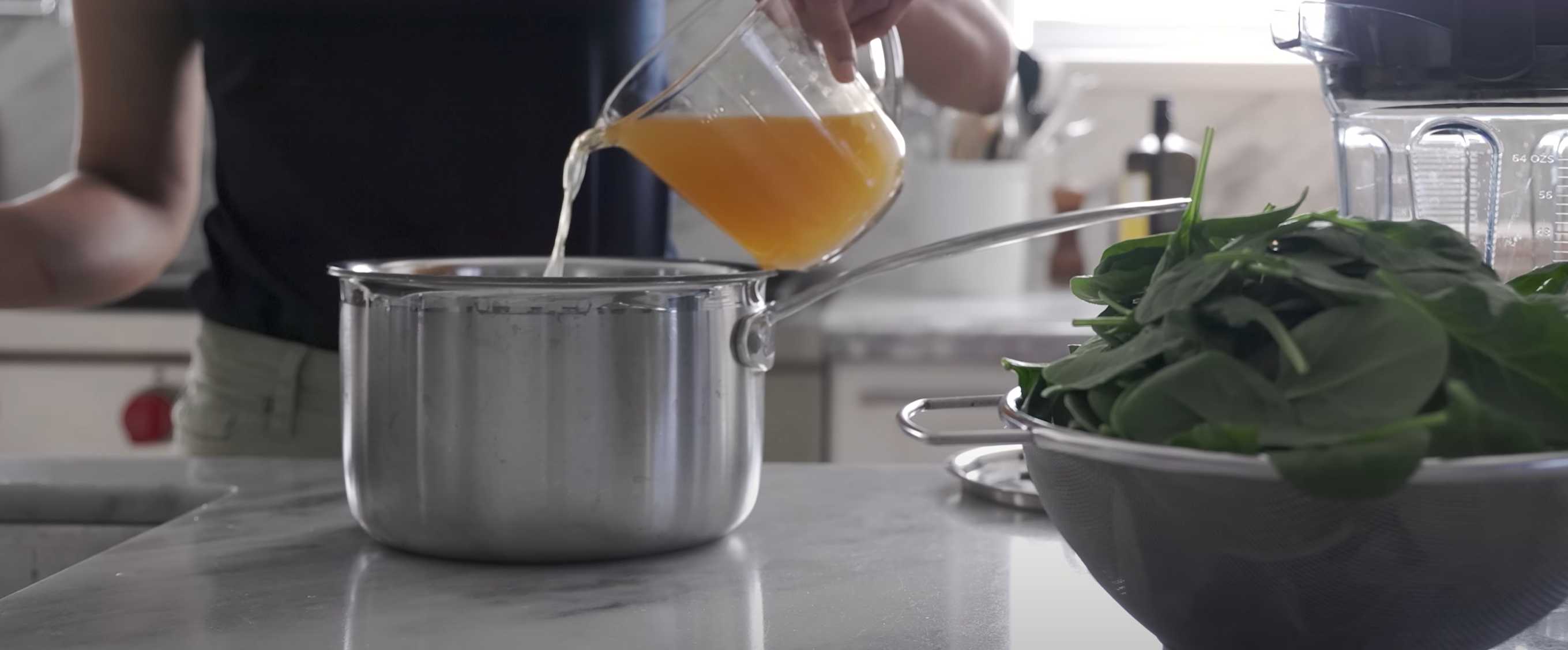 Lentilles aux épinards - Étape 2