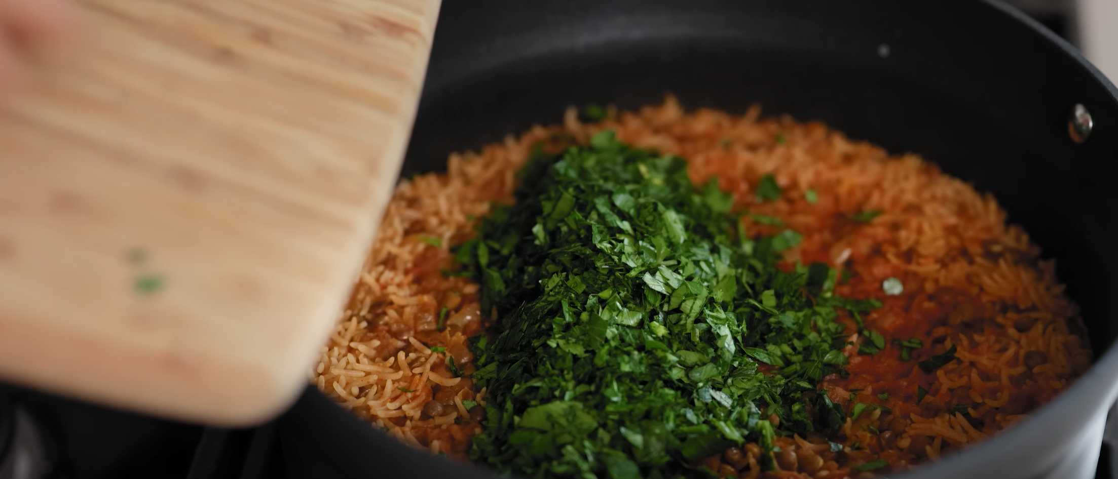 Lentilles et riz méditerranéens - Étape 8