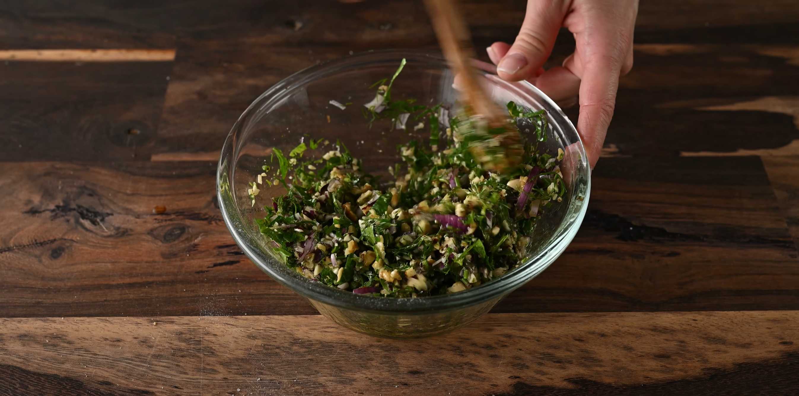 Courgettes cuites au four avec du riz et des noix - Étape 6