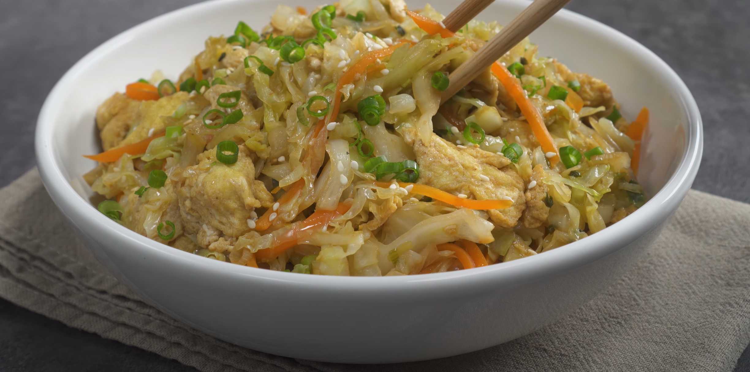 Chou frit chinois aux œufs - Étape 12