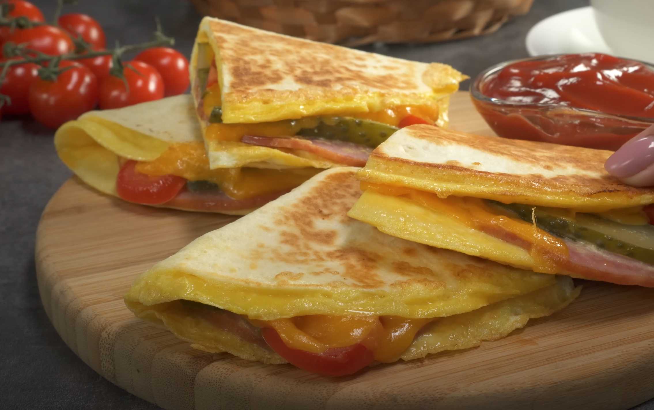 Crêpe fourrée pour le petit-déjeuner - Étape 9