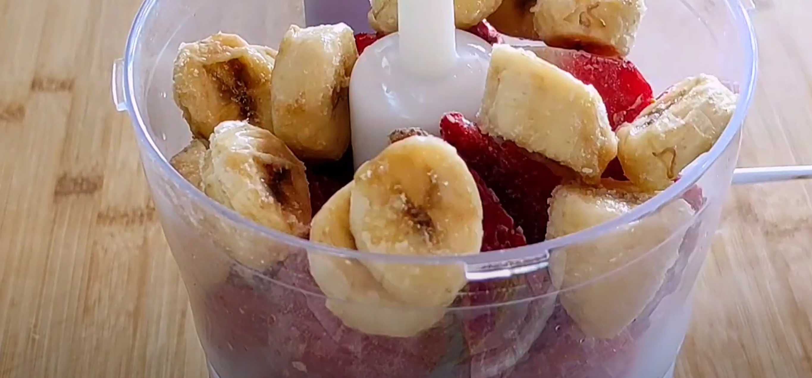 Glace maison fraise-banane - Étape 2