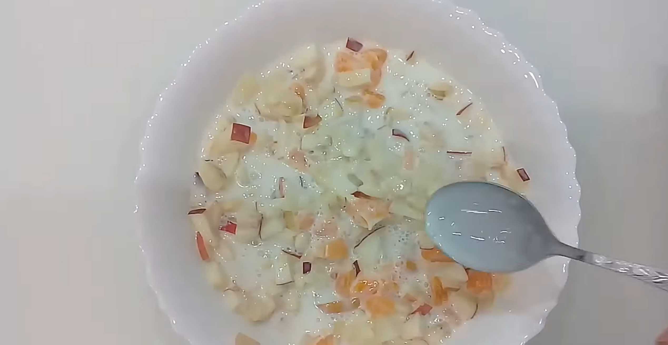 Salade de fruits en gelée de lait - Étape 6