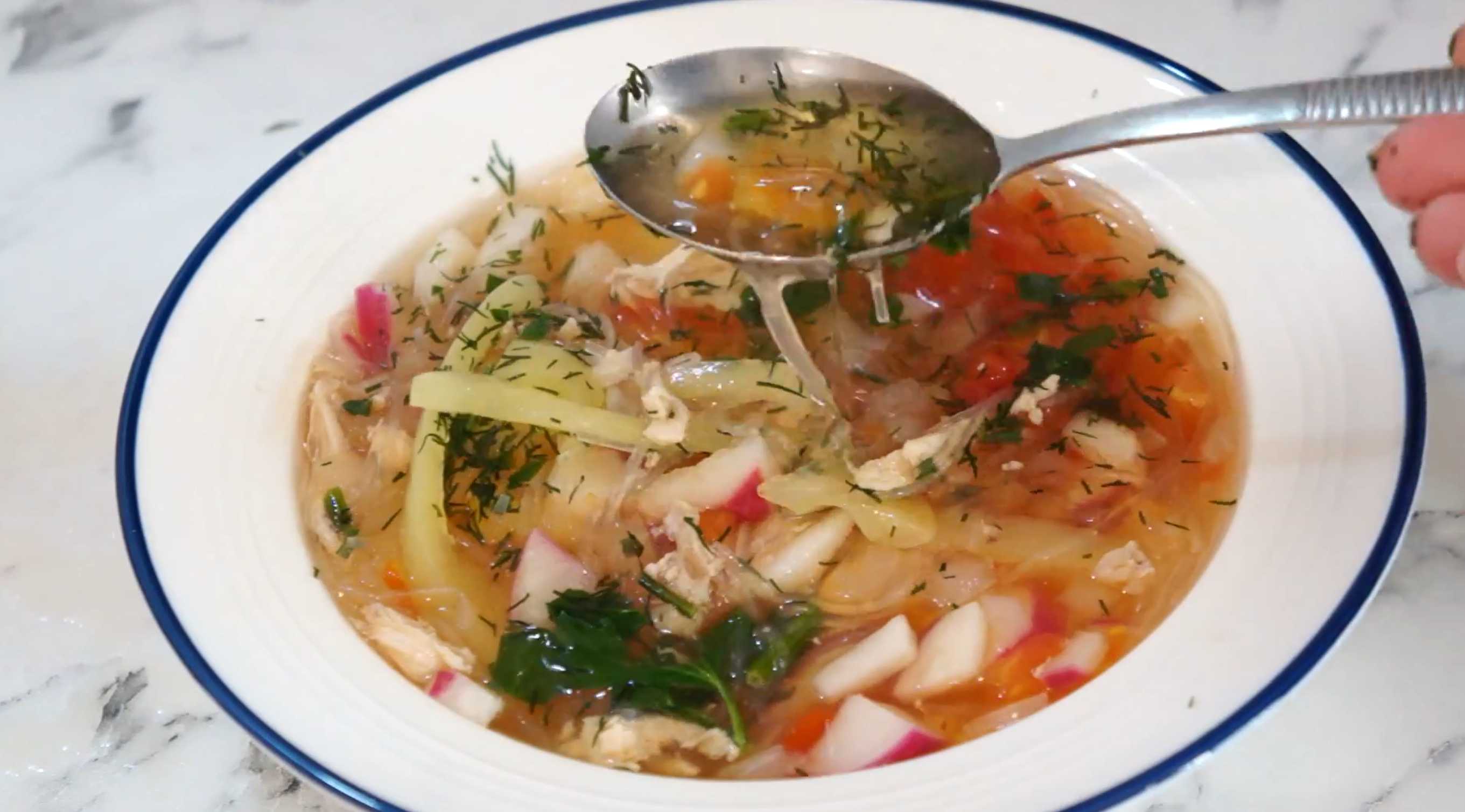 Soupe de nouilles au poulet chinoise - Étape 10