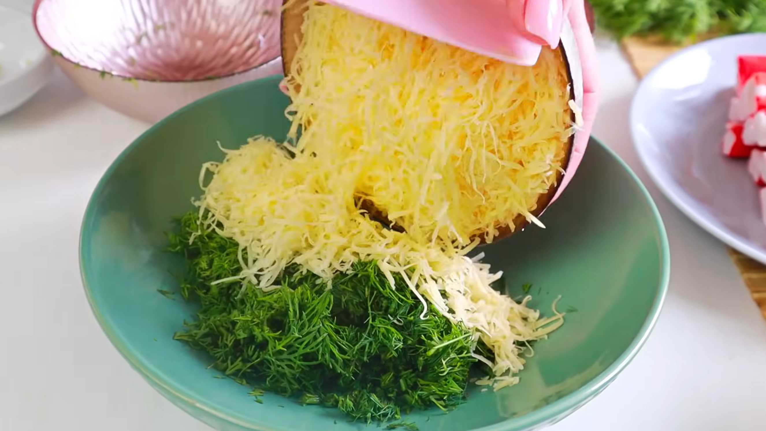 Salade de bâtonnets de crabe et de maïs - Étape 2