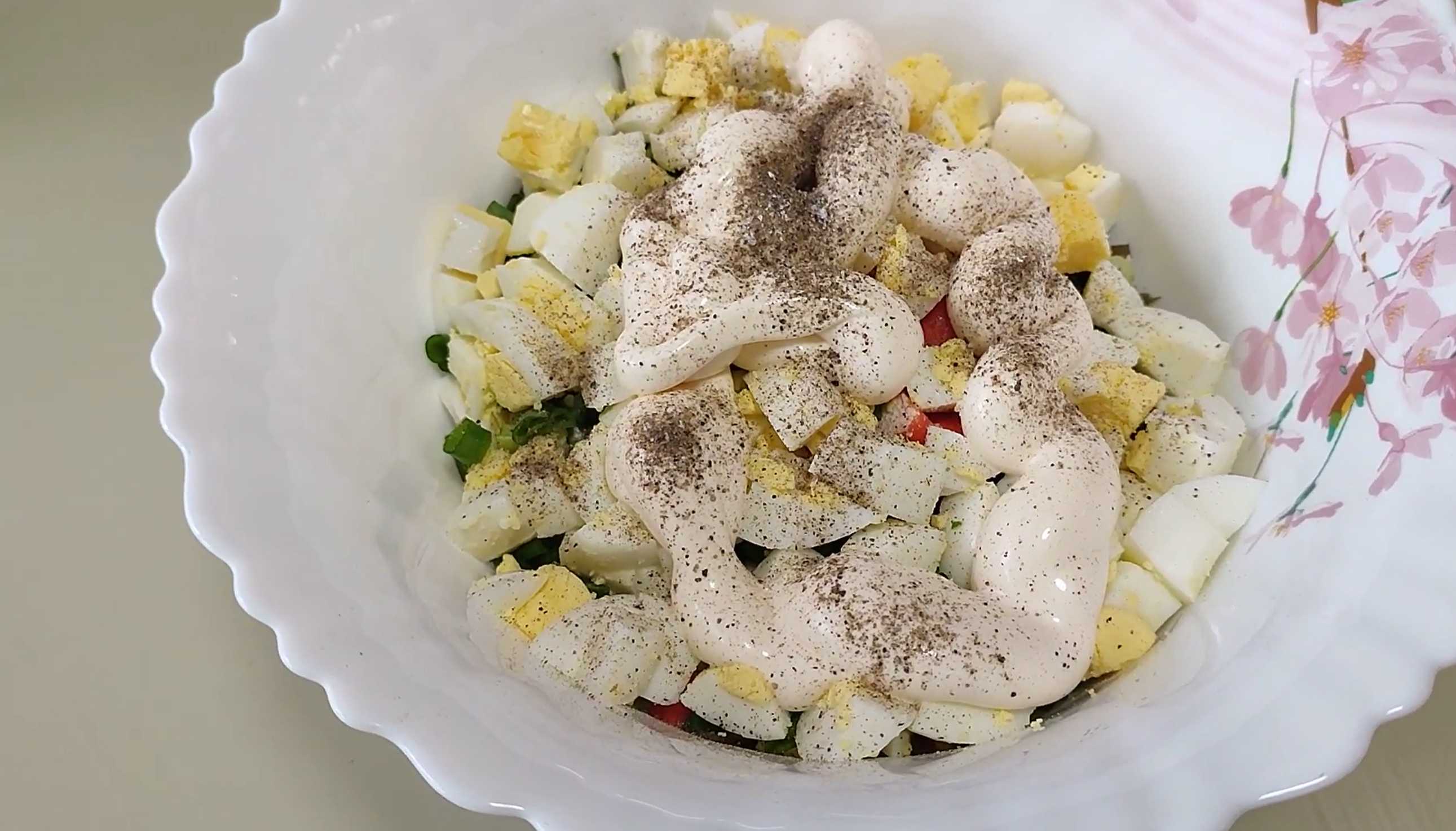 Salade d'algues aux bâtonnets de crabe - Étape 5