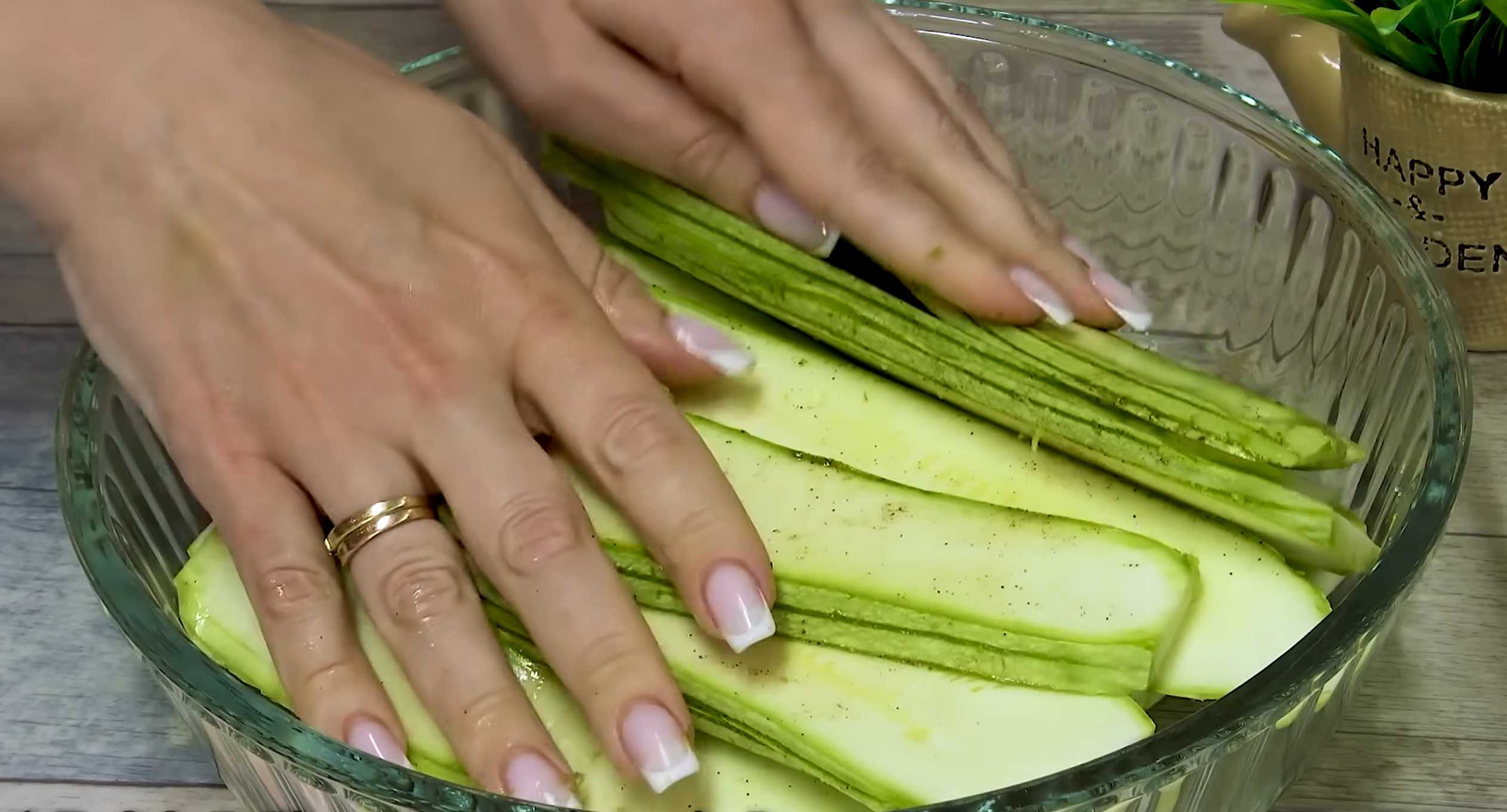 Courgettes frites au fromage et aux œufs - Étape 2