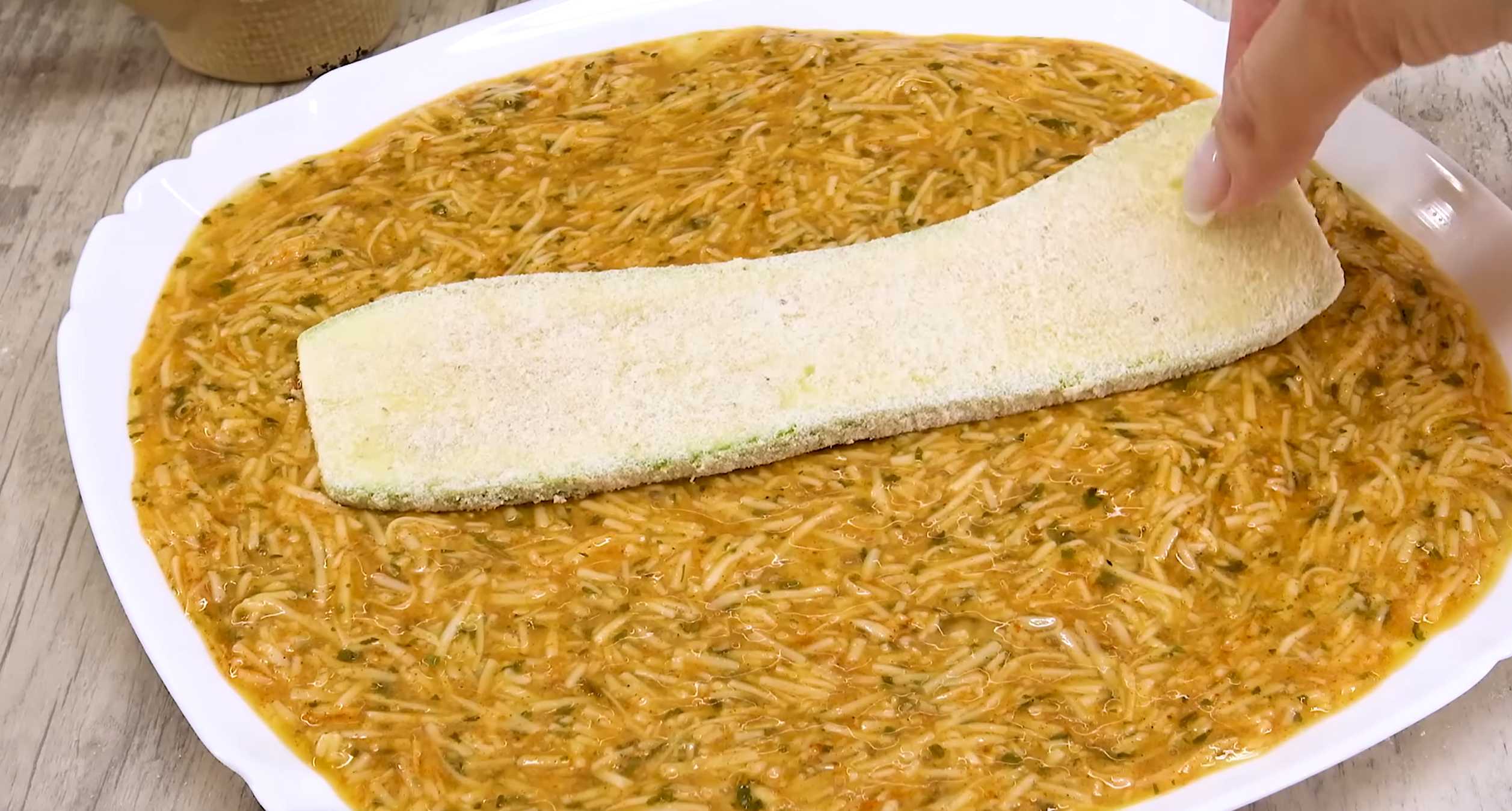 Courgettes frites au fromage et aux œufs - Étape 6