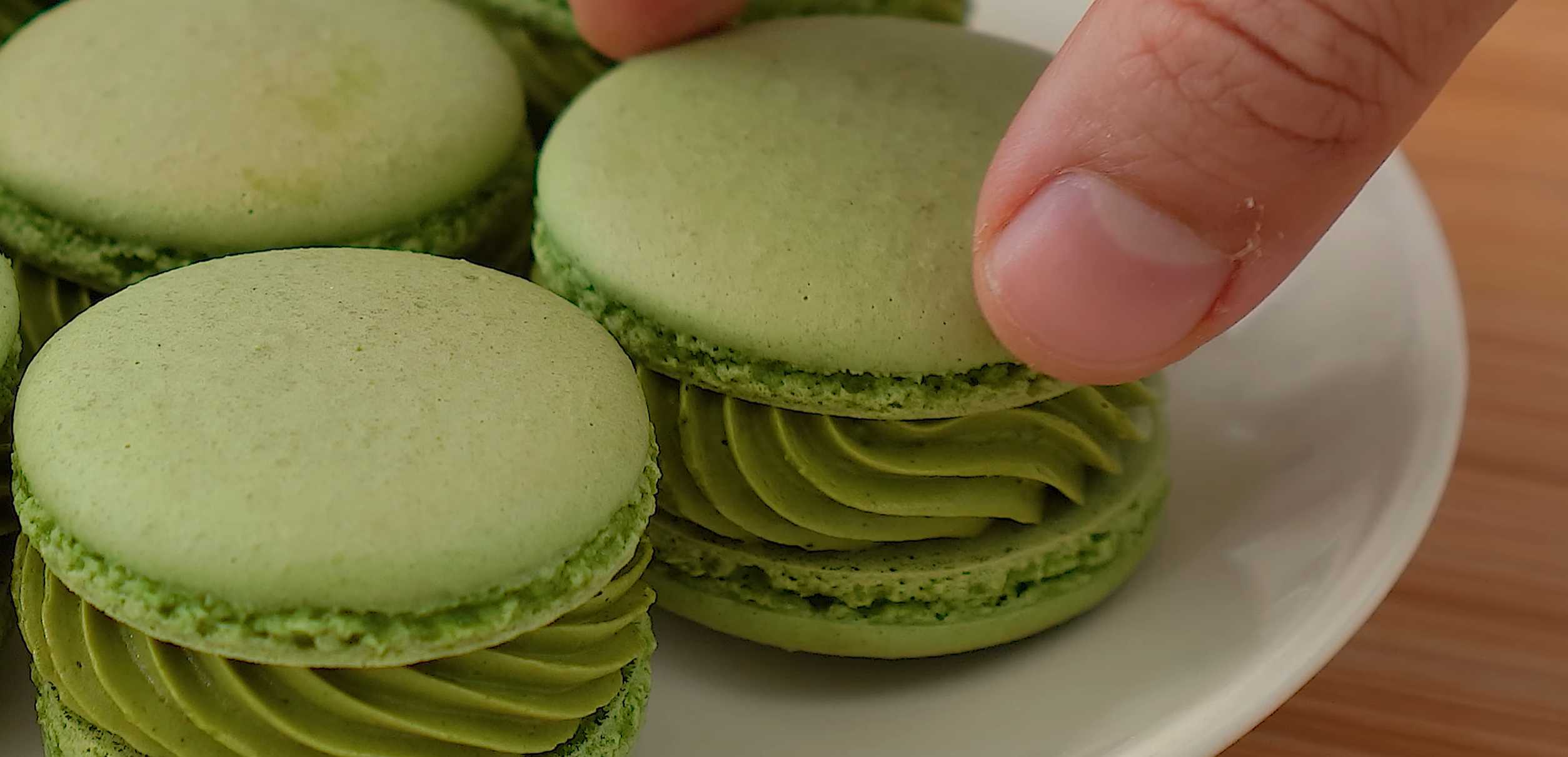 Macarons maison à la crème de thé vert - Étape 16