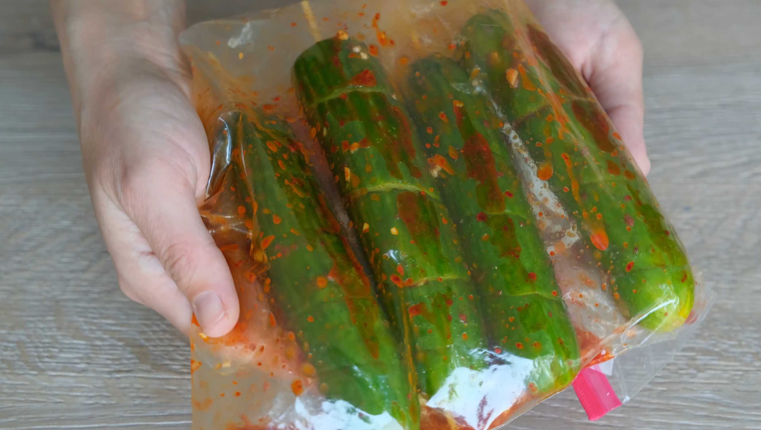 Brochettes de concombre et kimchi express - Étape 8