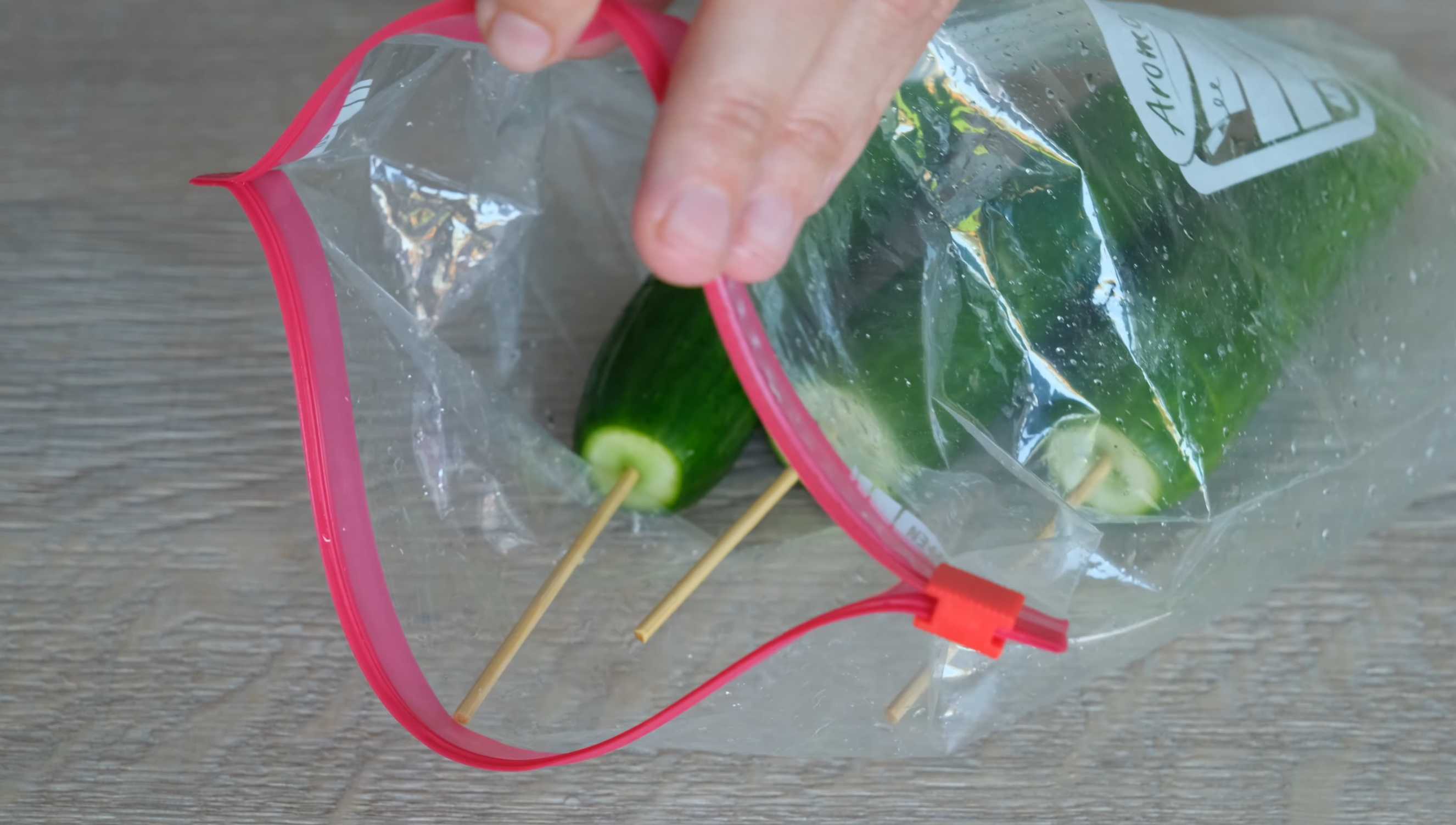 Brochettes de concombre et kimchi express - Étape 5