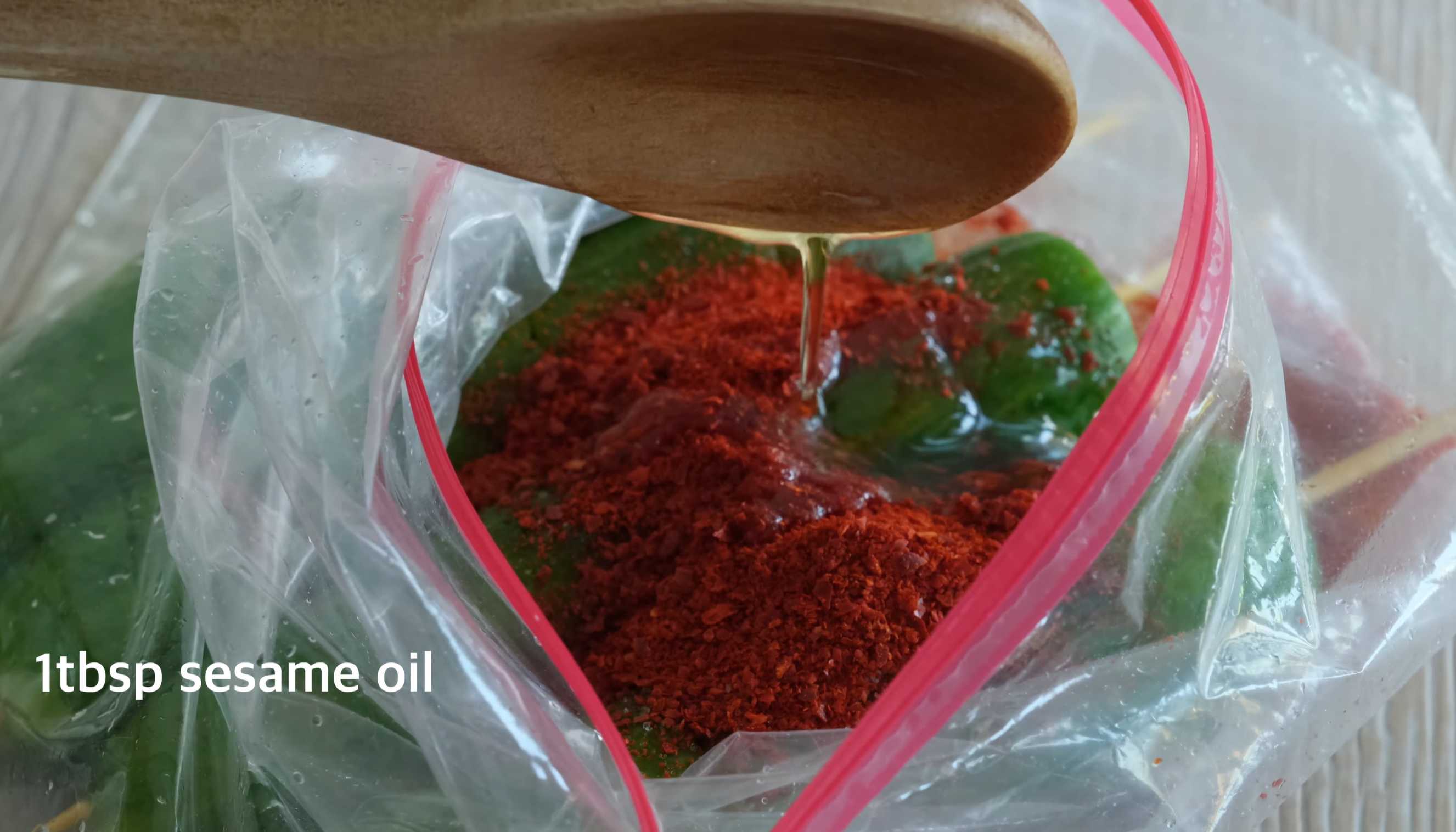 Brochettes de concombre et kimchi express - Étape 6