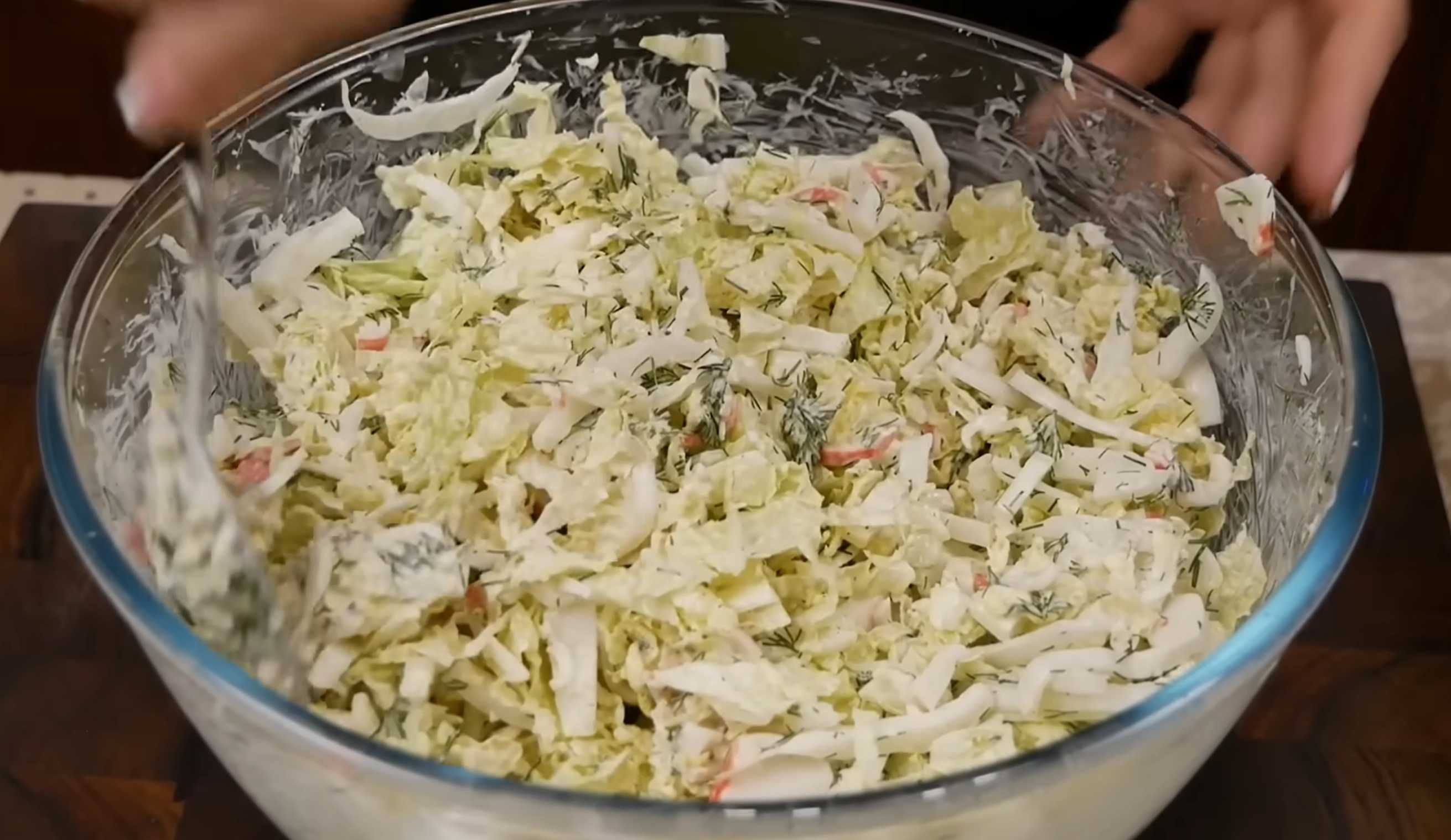 Salade de crabe au chou chinois - Étape 6