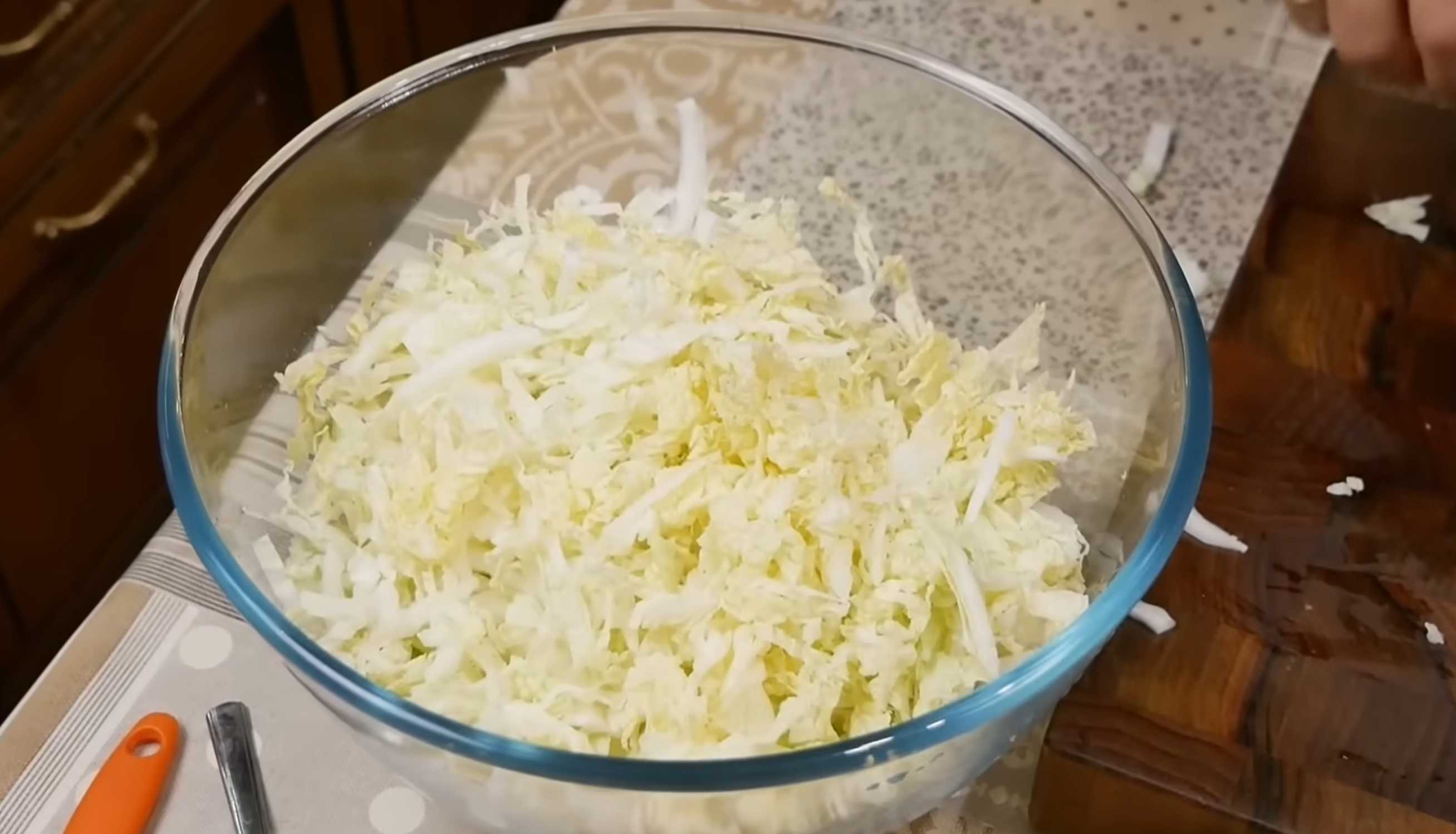 Salade de crabe au chou chinois - Étape 2