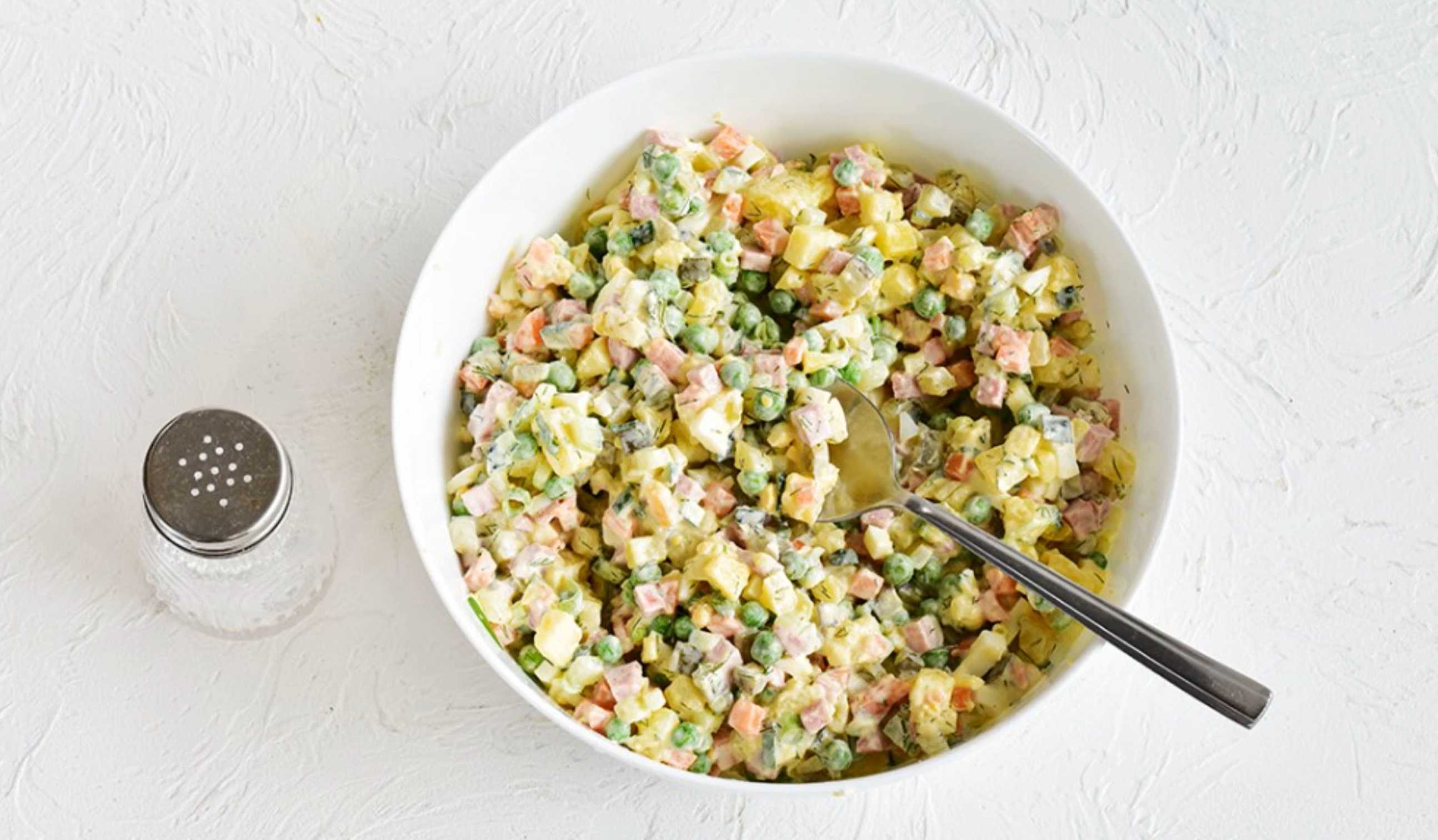 Salade Olivier fumée - Étape 8