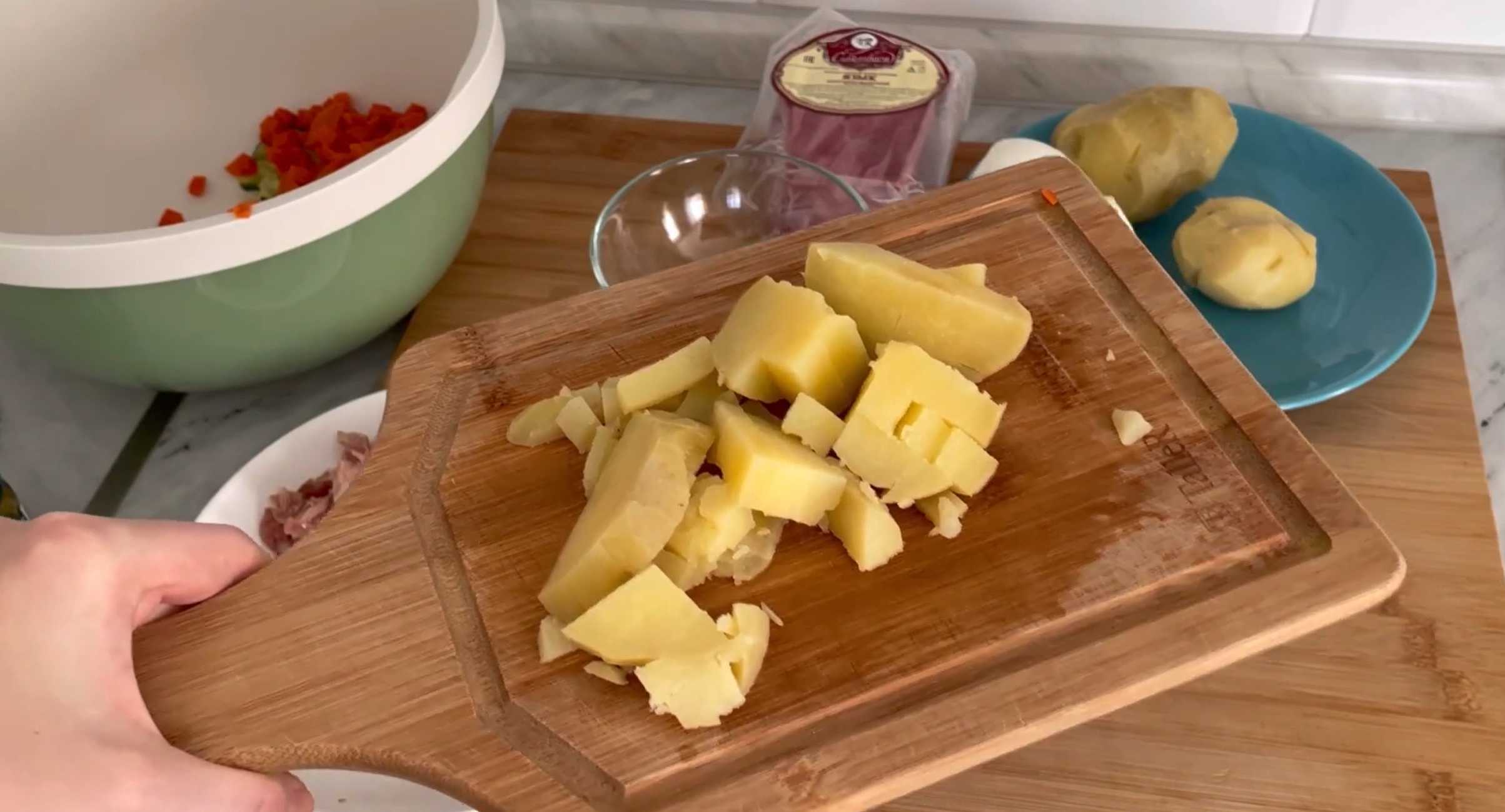 Salade Olivier aux cailles - Étape 3