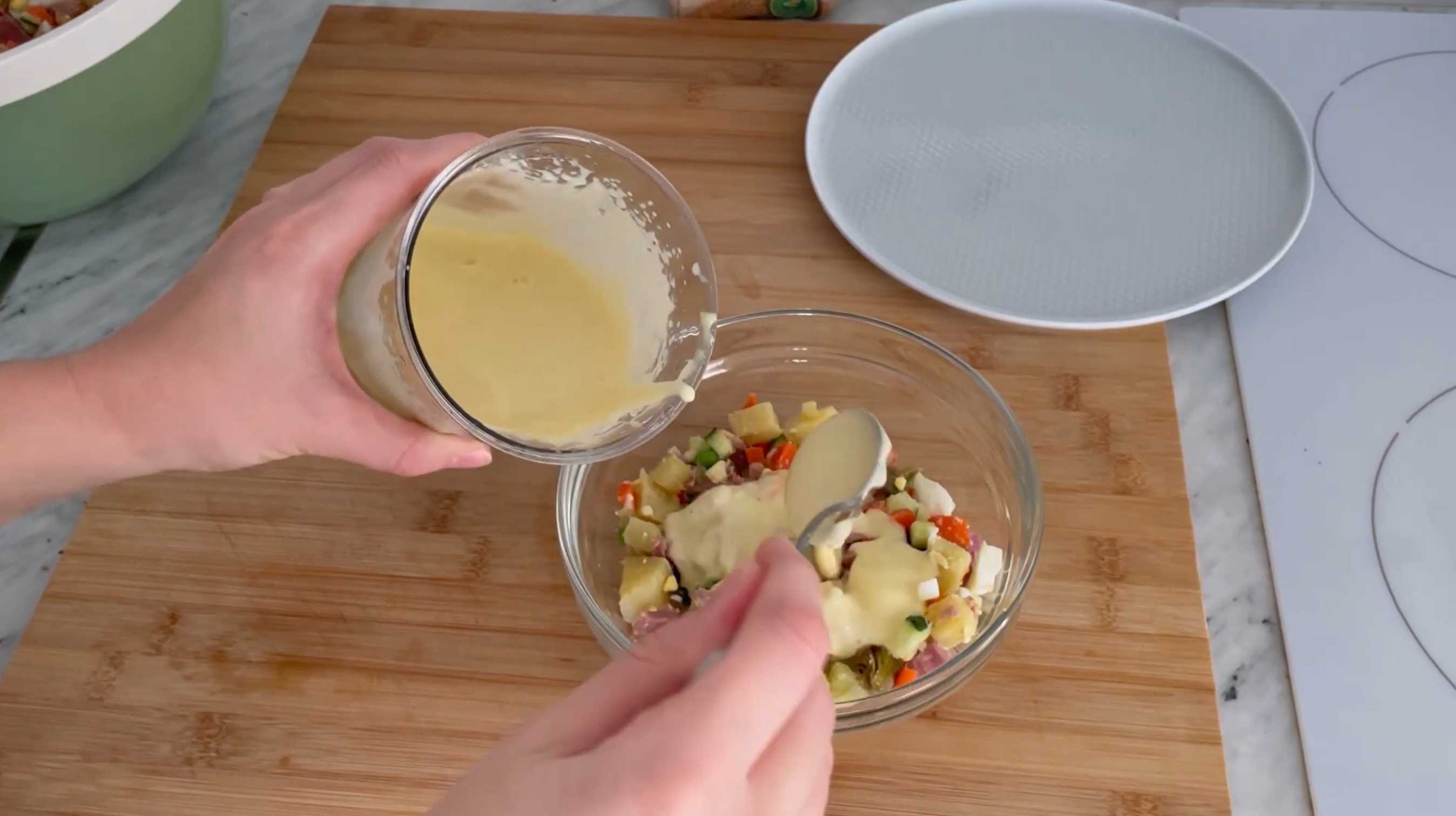 Salade Olivier aux cailles - Étape 8