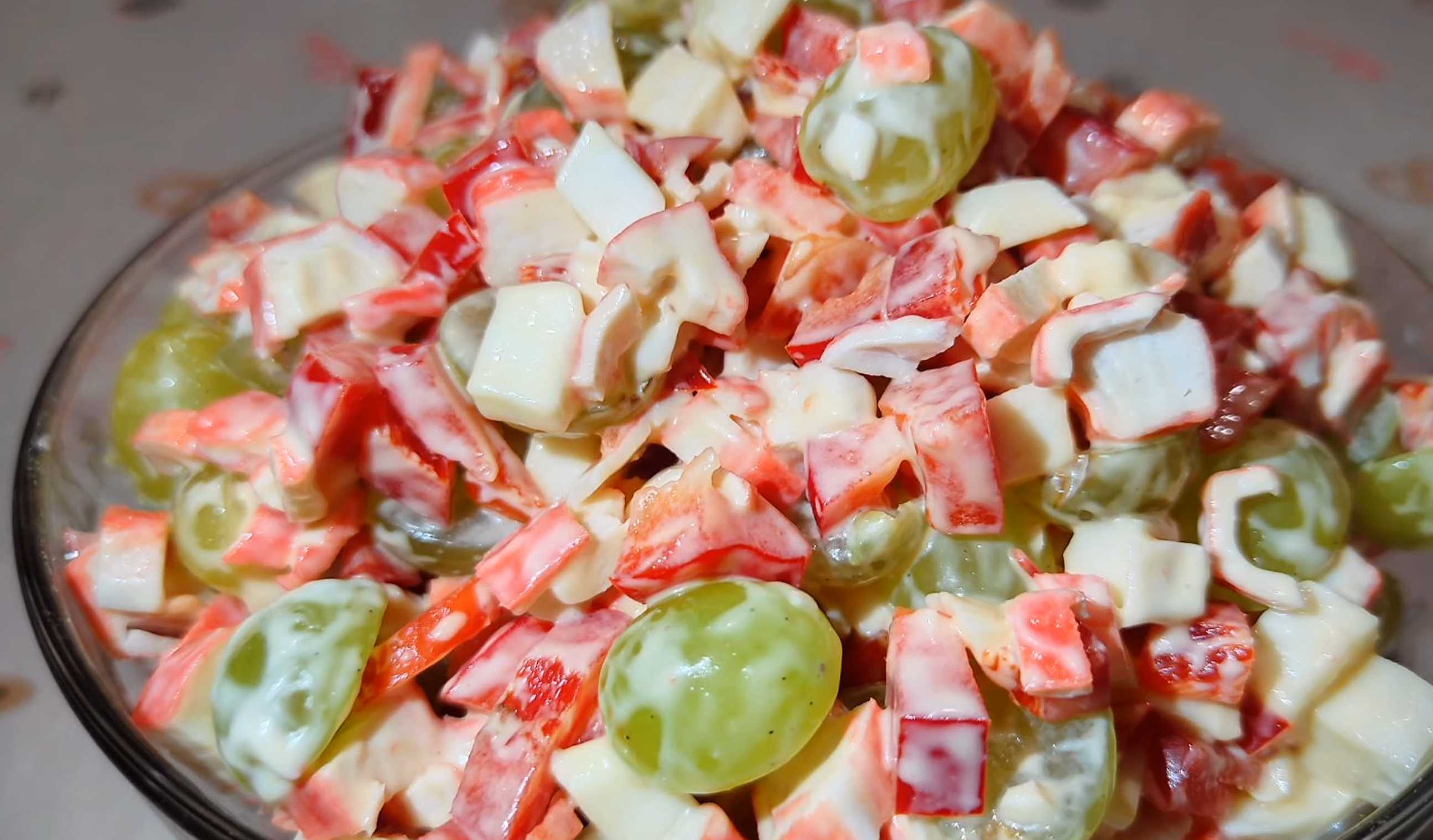 Salade de crabe aux raisins - Étape 6