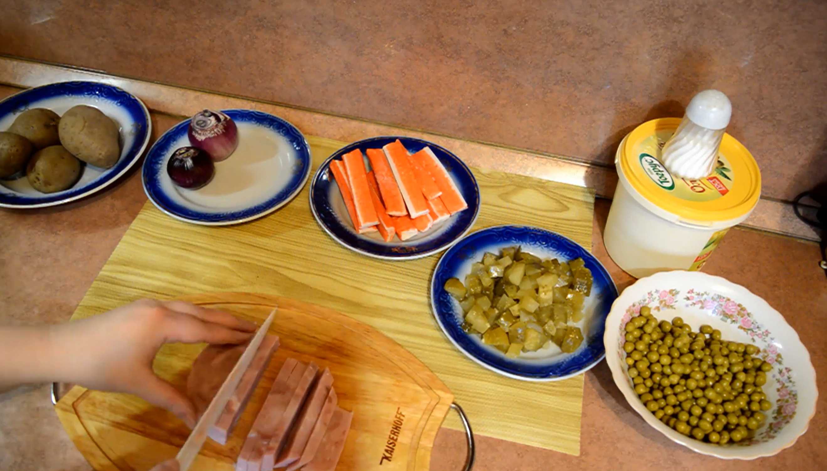 Salade de crabe au jambon - Étape 2