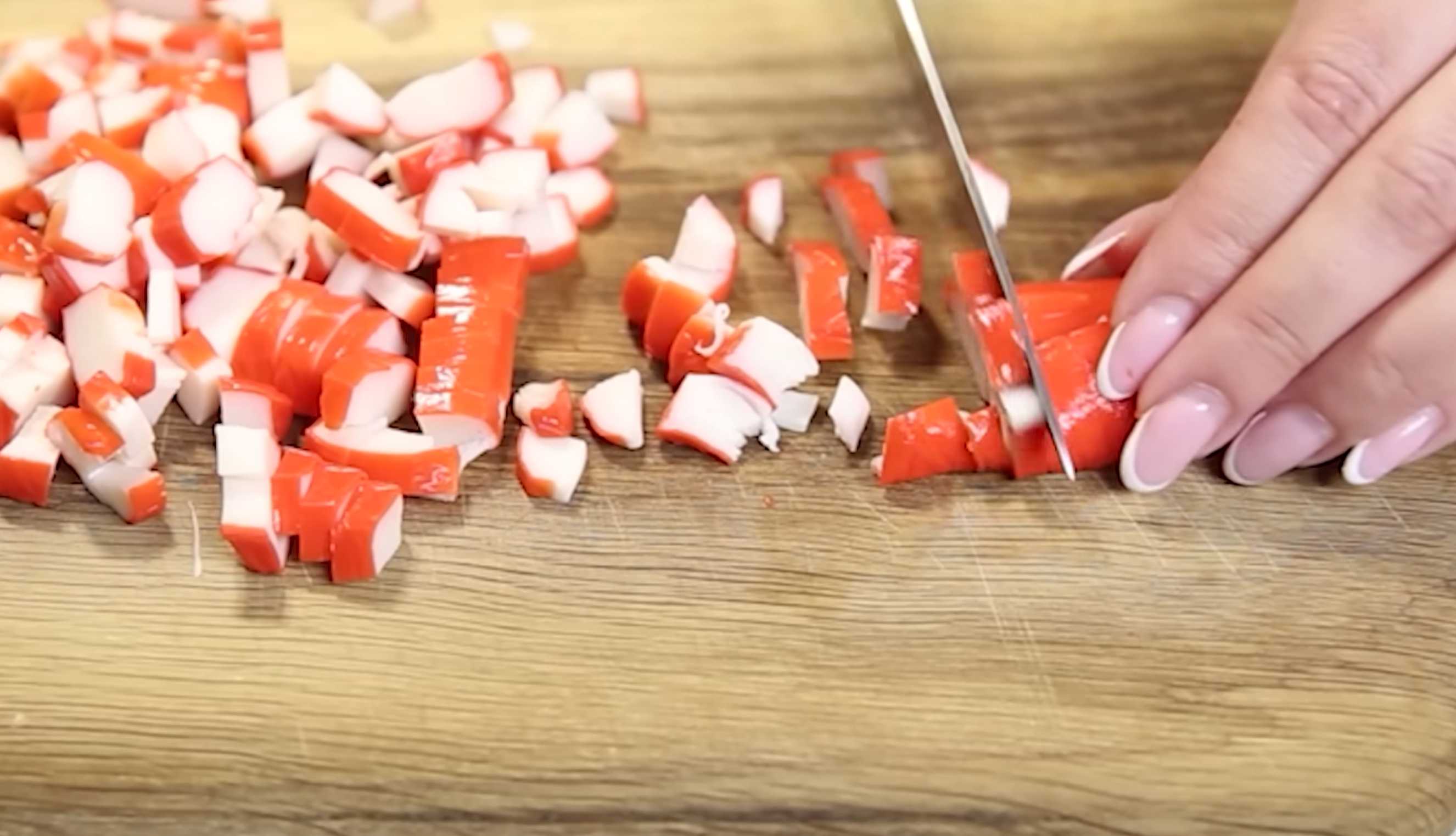 Salade de crabe sans concombre - Étape 1