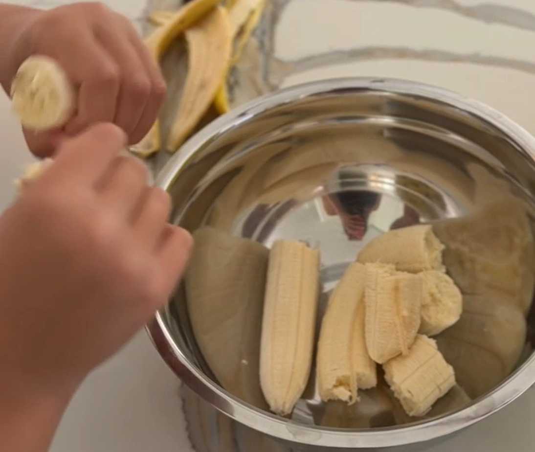 Crème glacée à la banane - Étape 1