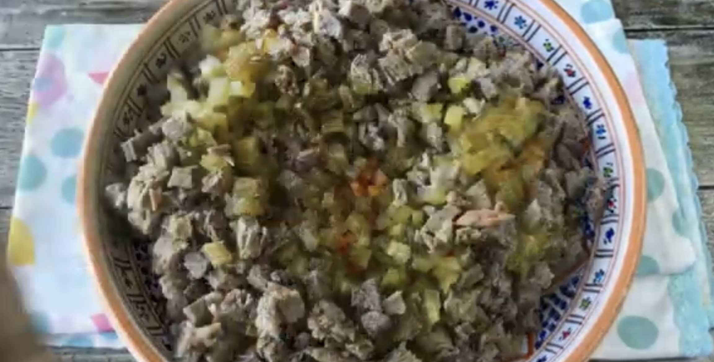 Salade Olivier au bœuf Étape 5