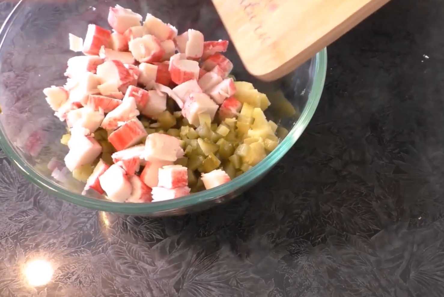 Salade de crabe aux petits pois - Étape 3