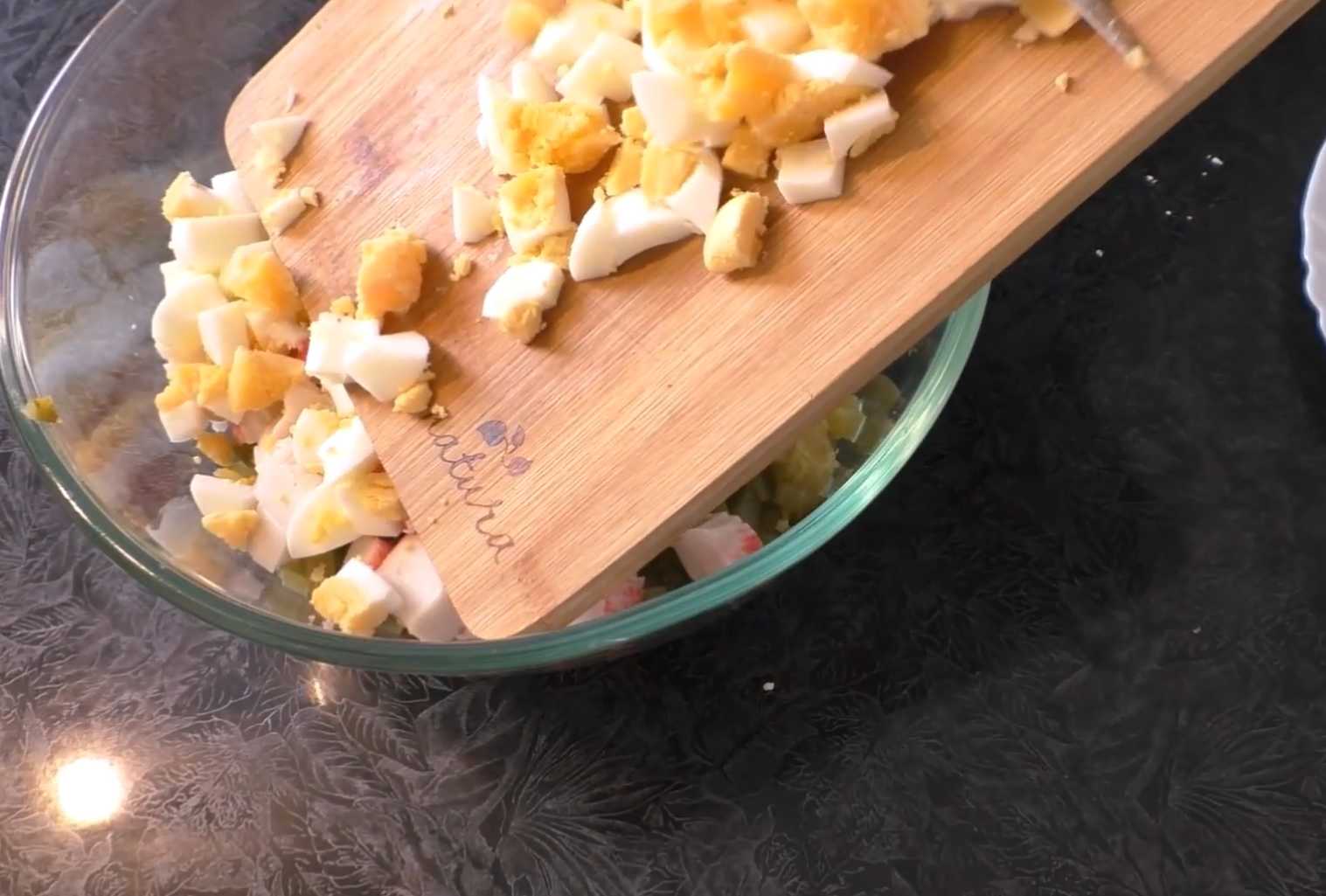 Salade de crabe aux petits pois - Étape 4