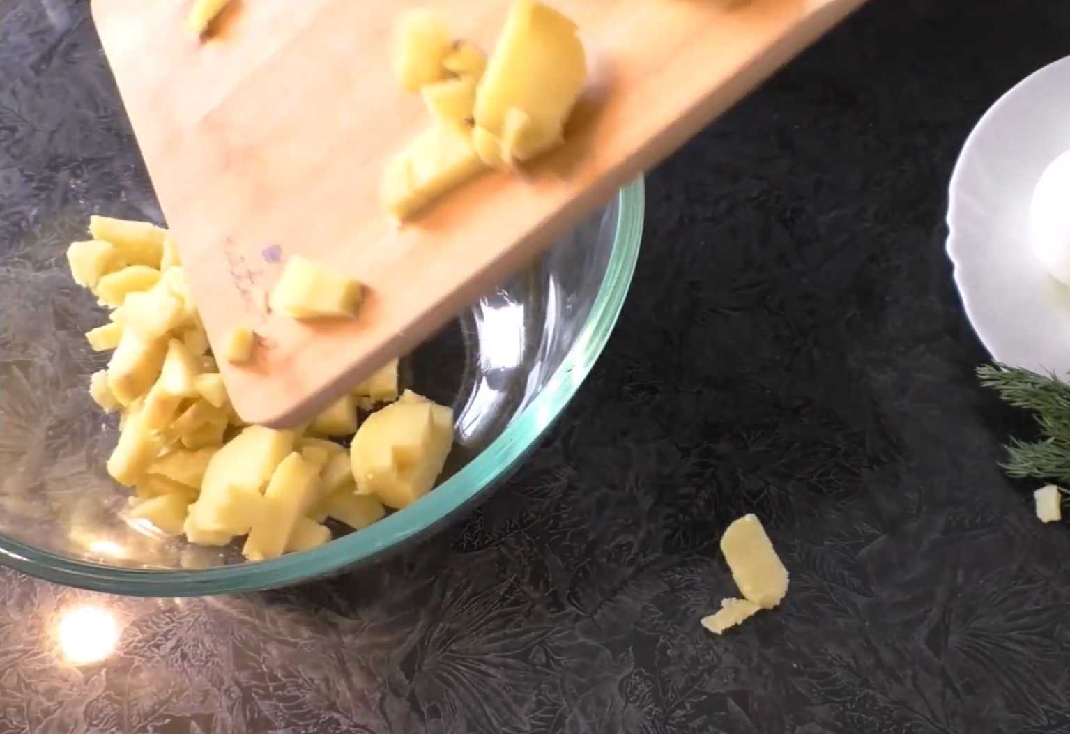Salade de crabe aux petits pois - Étape 1