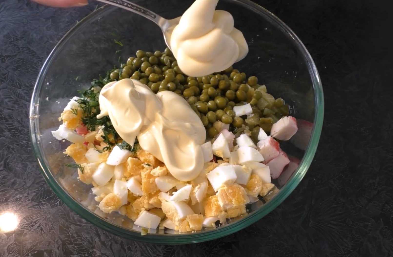 Salade de crabe aux petits pois - Étape 6