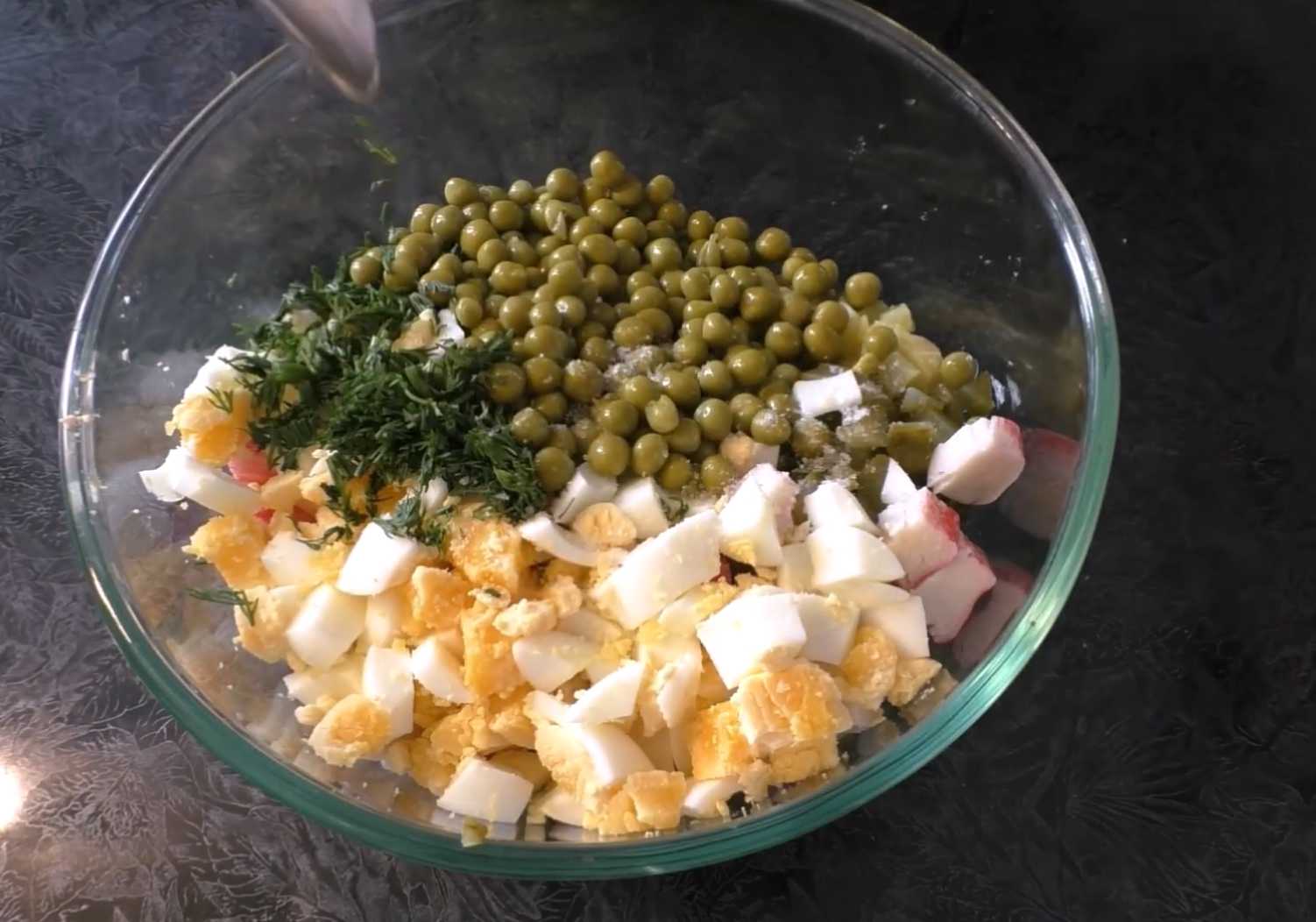 Salade de crabe aux petits pois - Étape 5