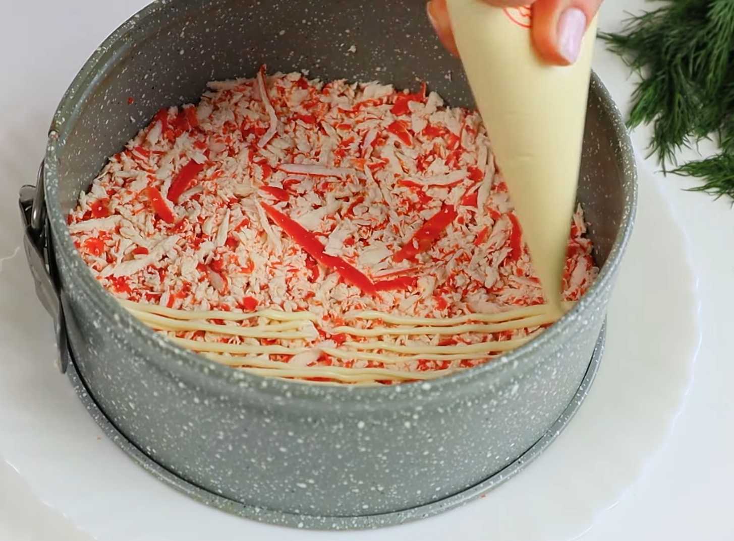 Salade de crabe en couches - Étape 8