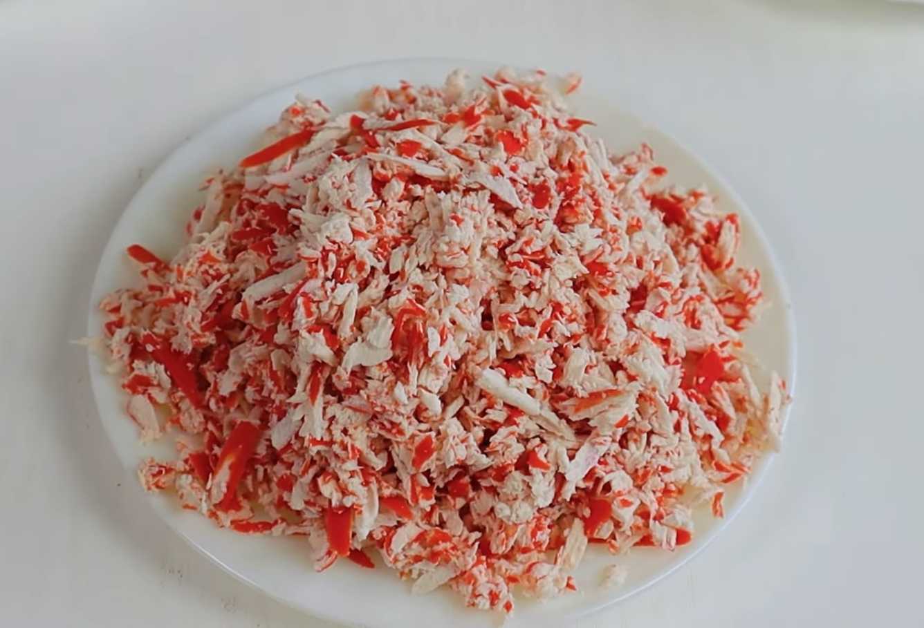 Salade de crabe en couches - Étape 2