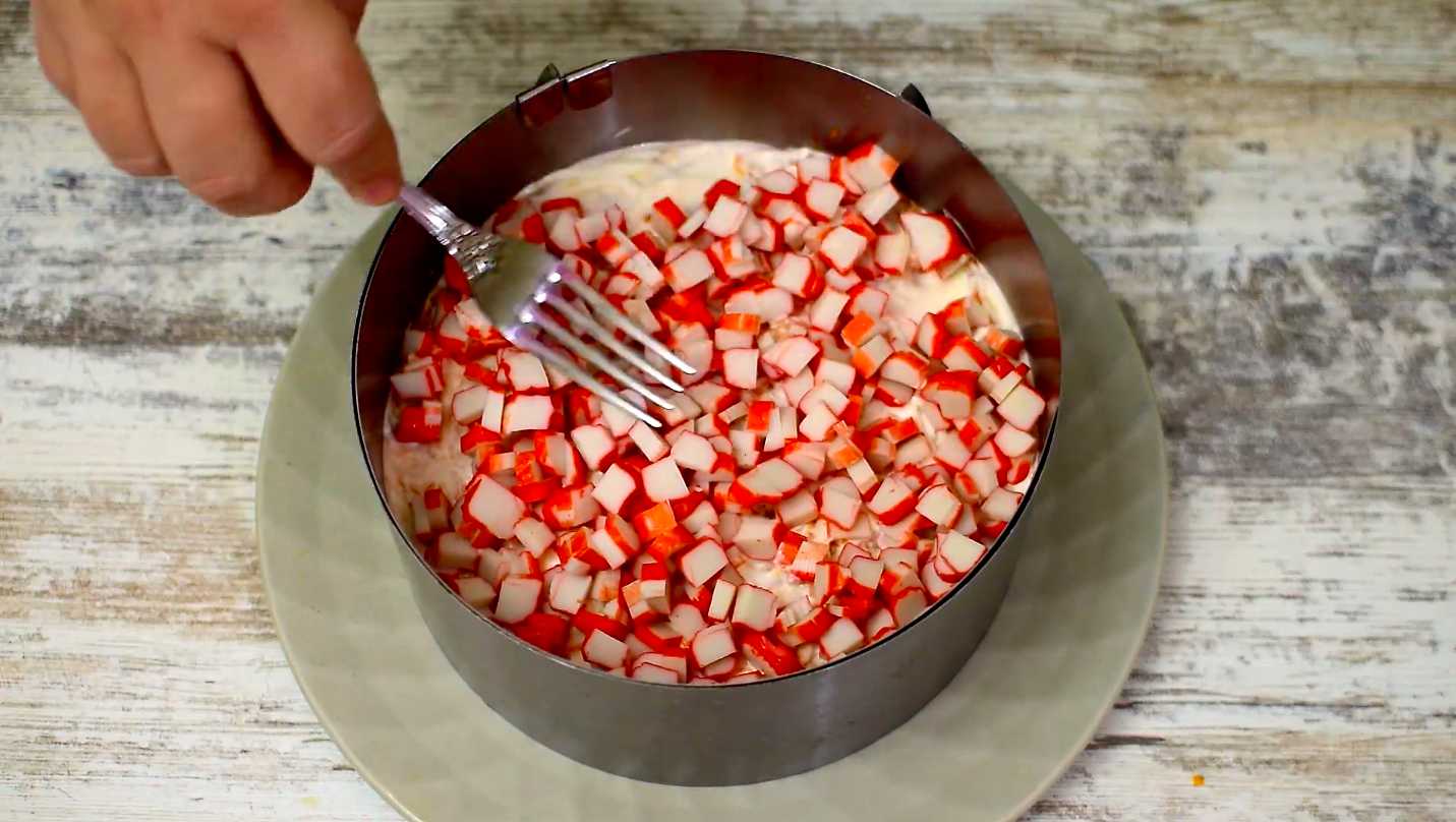 Salade de crabe sous un manteau de fourrure - Étape 4