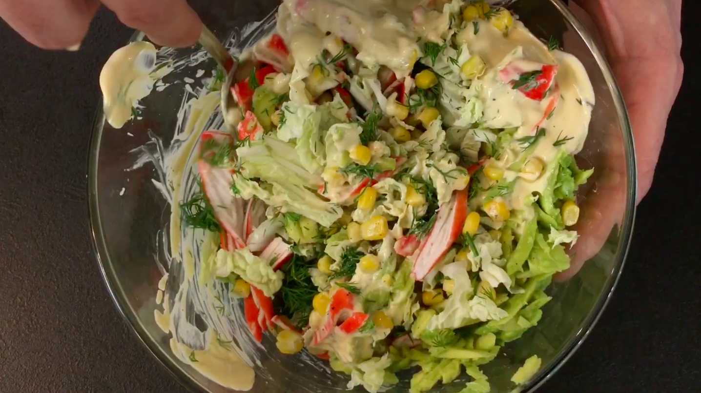 Salade de crabe à l'avocat - Étape 8