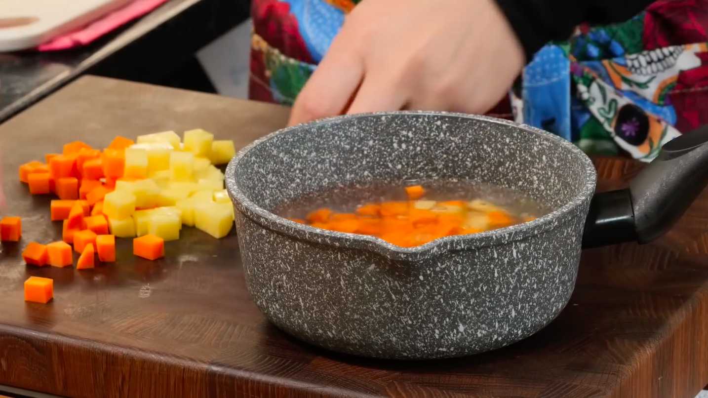 Salade Olivier au four - Étape 1