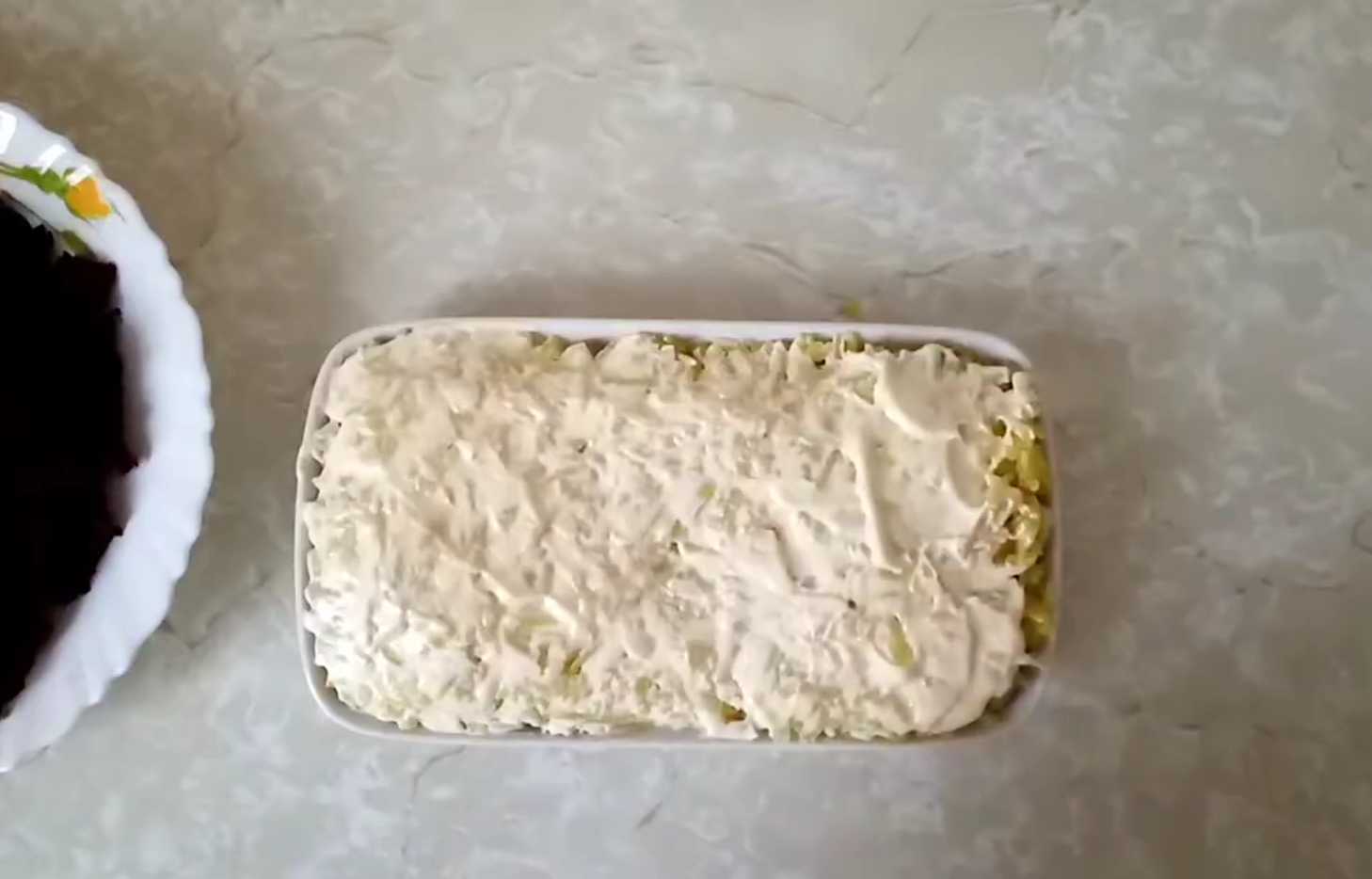 Hareng sous un manteau de fourrure sans carottes - Étape 5