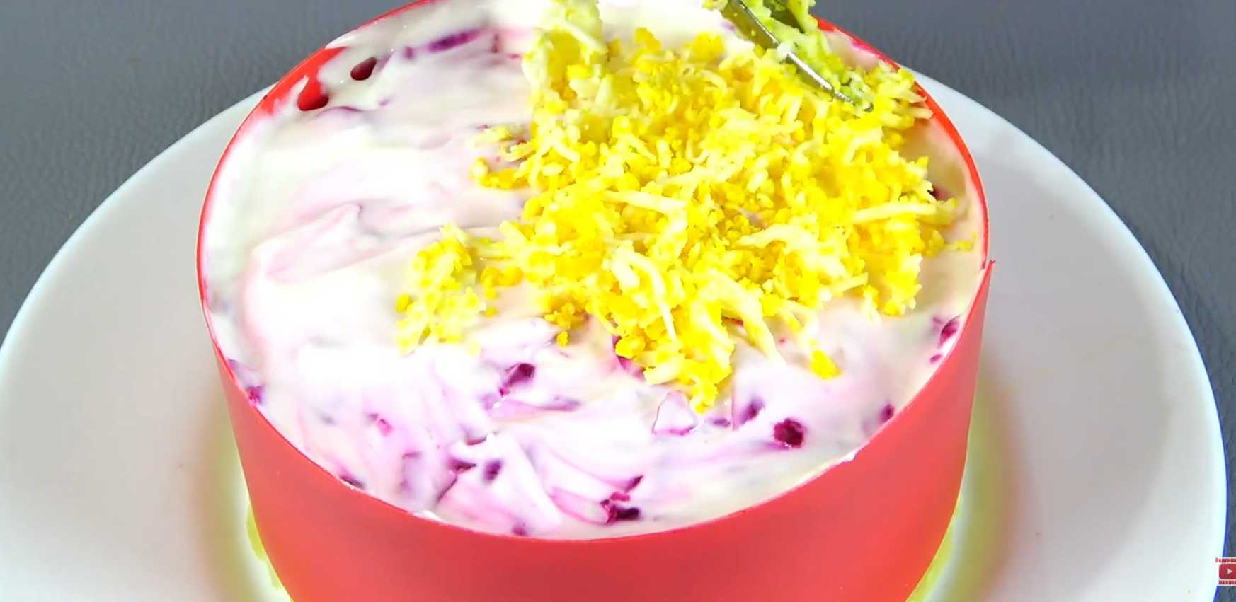 Hareng sous un manteau de fourrure sans mayonnaise - Étape 10