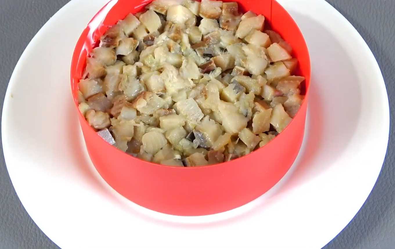 Hareng sous un manteau de fourrure sans mayonnaise - Étape 6