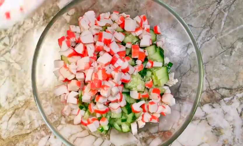 Salade de crabe au blanc de poulet - Étape 3