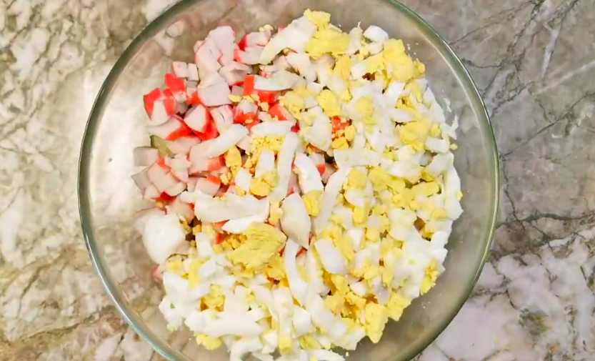 Salade de crabe au blanc de poulet - Étape 4