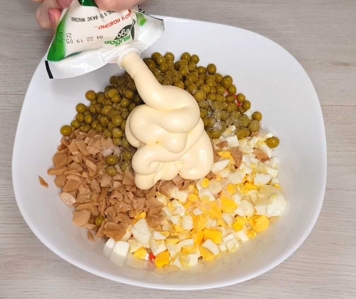 Salade de crabe aux petits pois - Étape 6