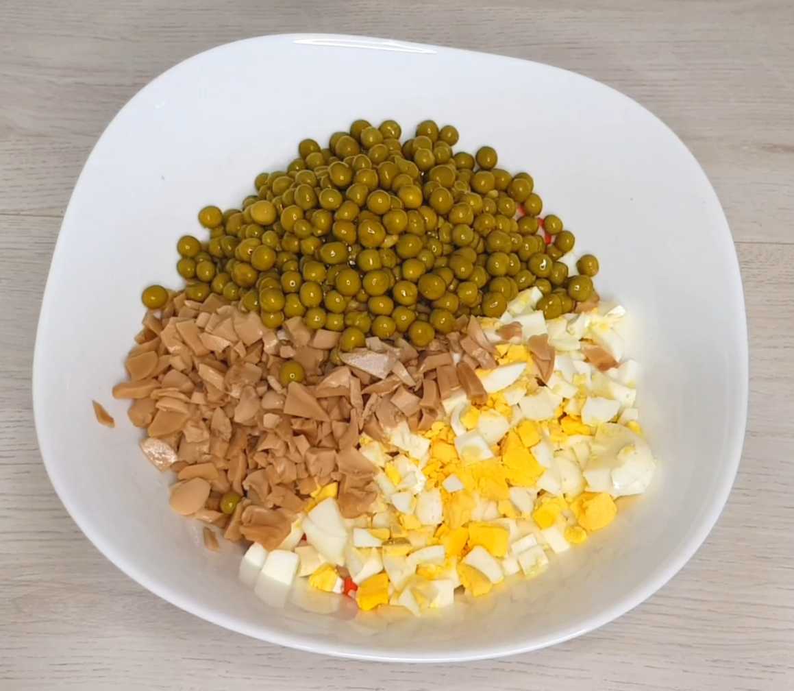 Salade de crabe aux petits pois - Étape 5