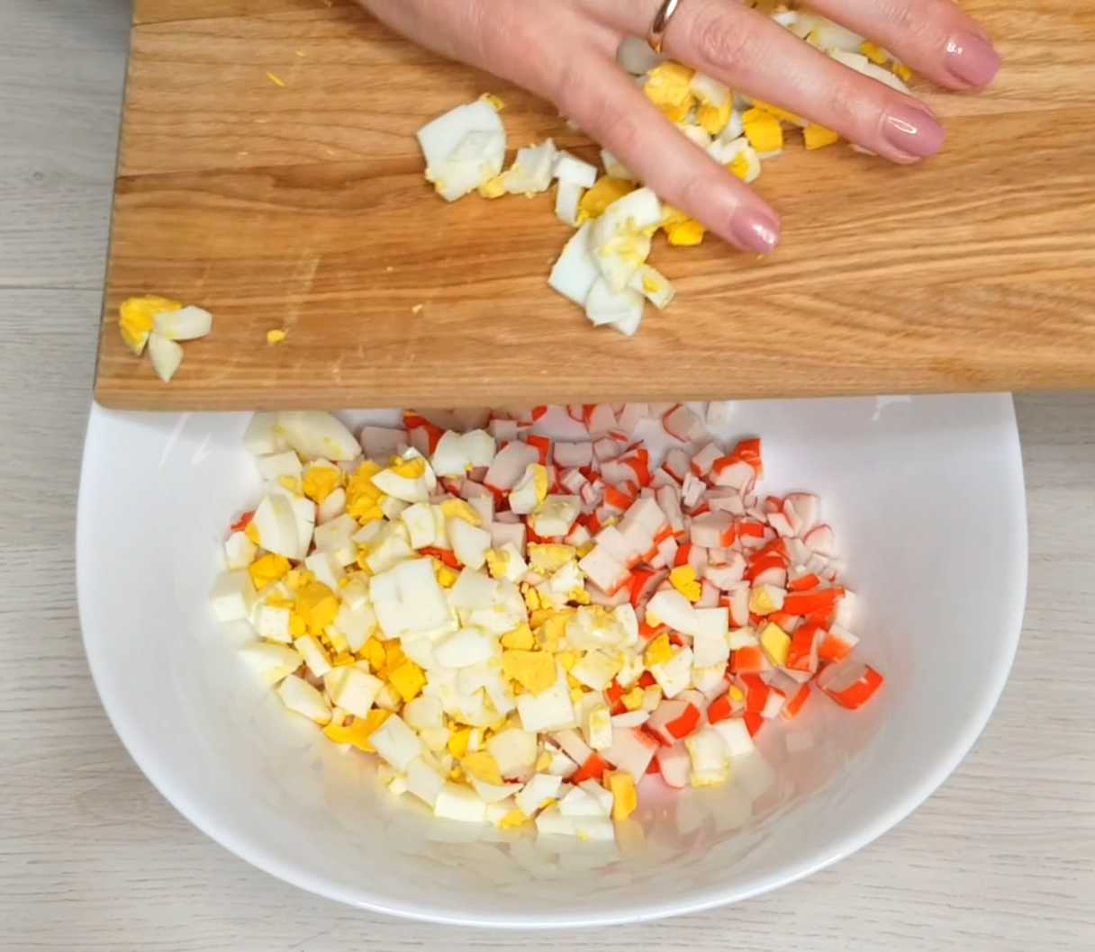 Salade de crabe aux petits pois - Étape 2