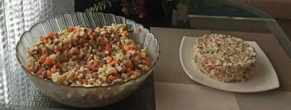 Salade Olivier à la langue de porc - Étape 6