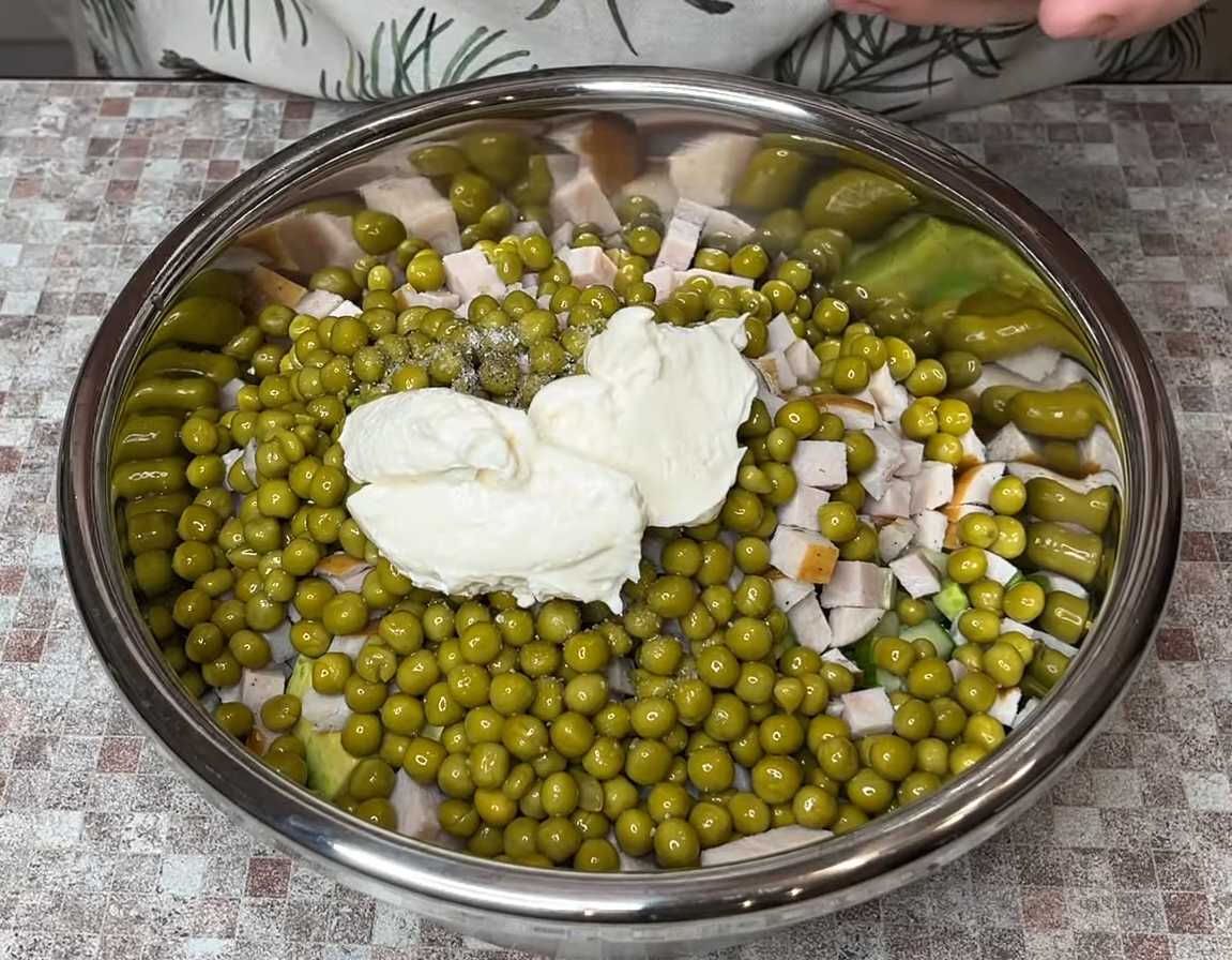 Salade Olivier pour diabétiques - Étape 7