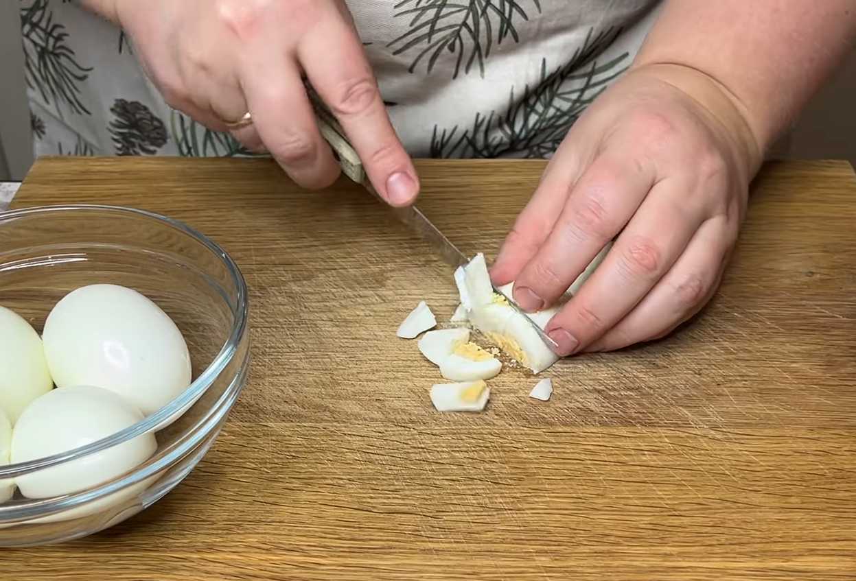 Salade Olivier pour diabétiques - Étape 1