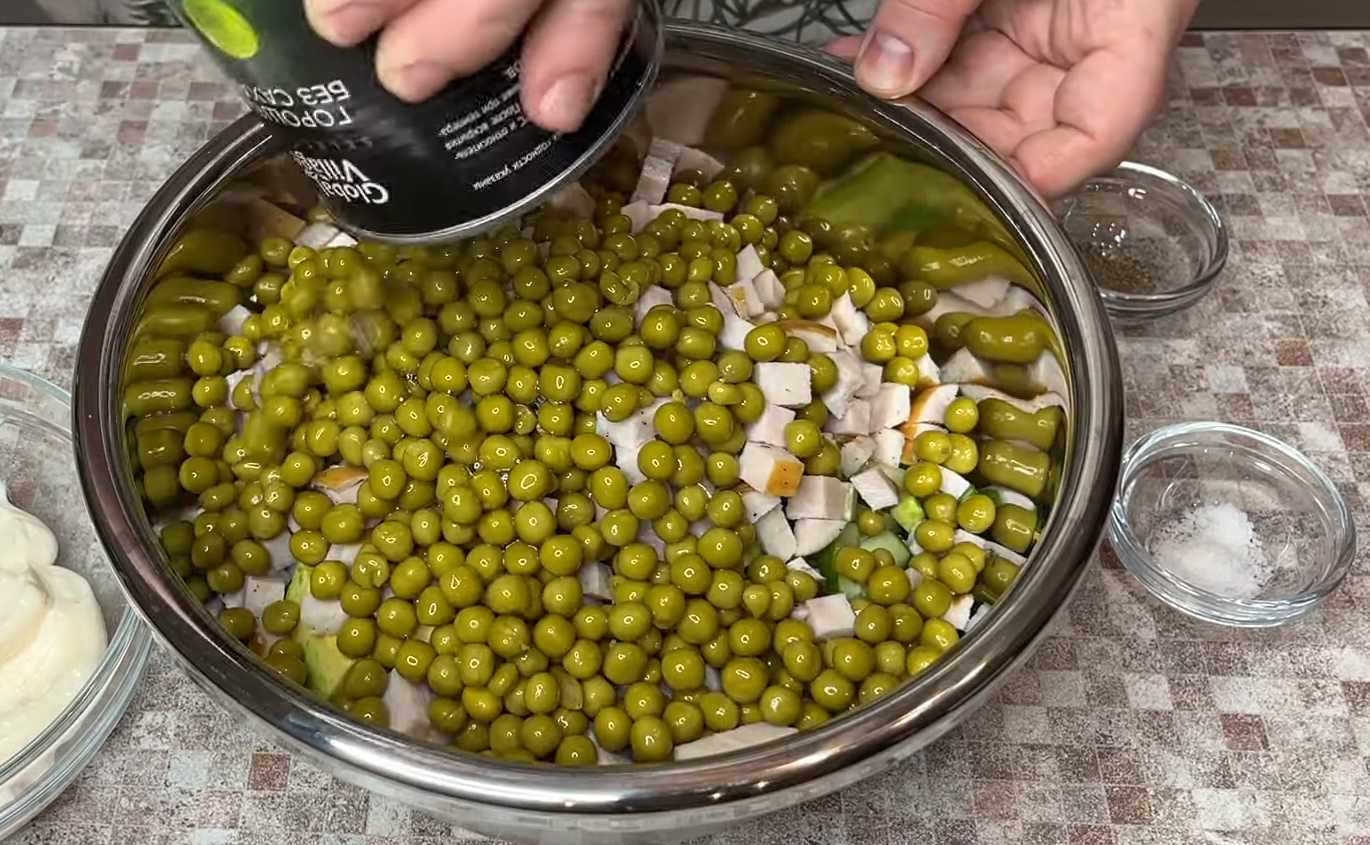 Salade Olivier pour diabétiques - Étape 6